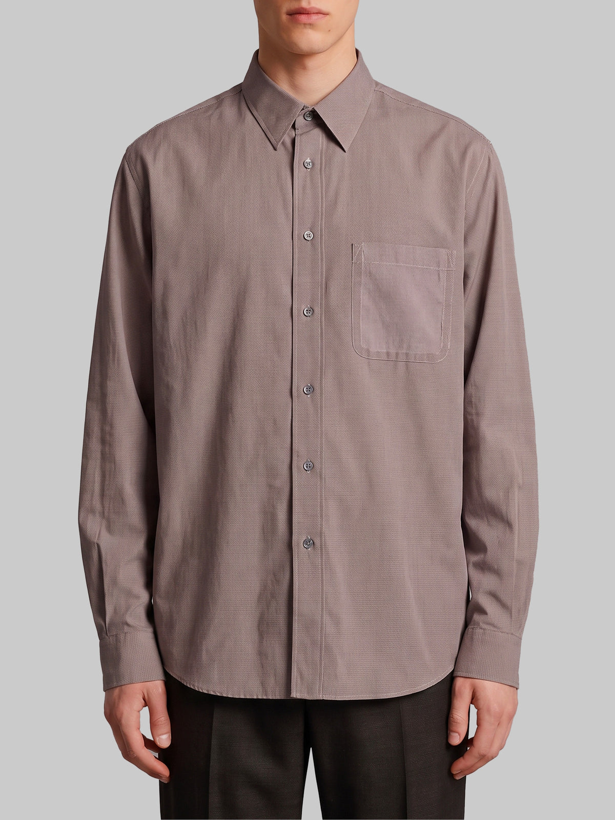 Long-sleeved cotton shirt