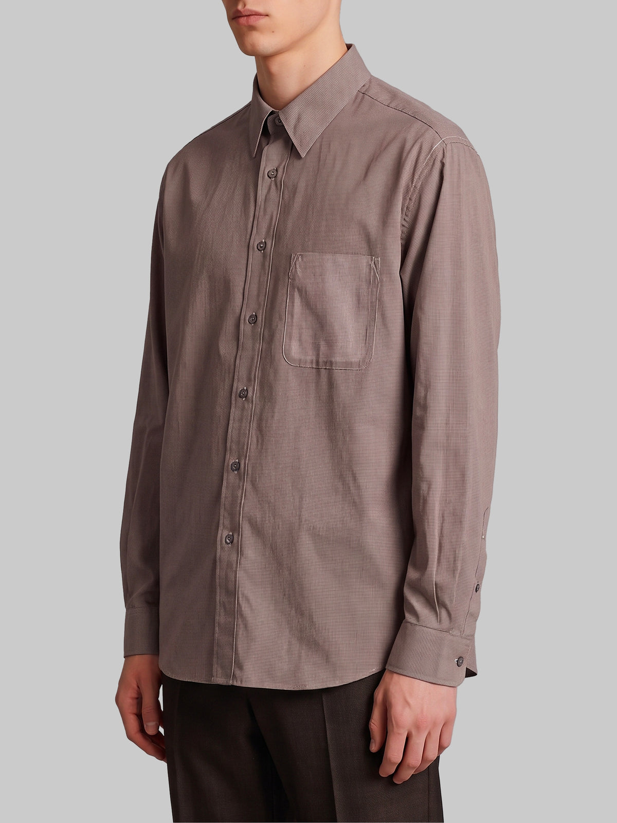 Long-sleeved cotton shirt