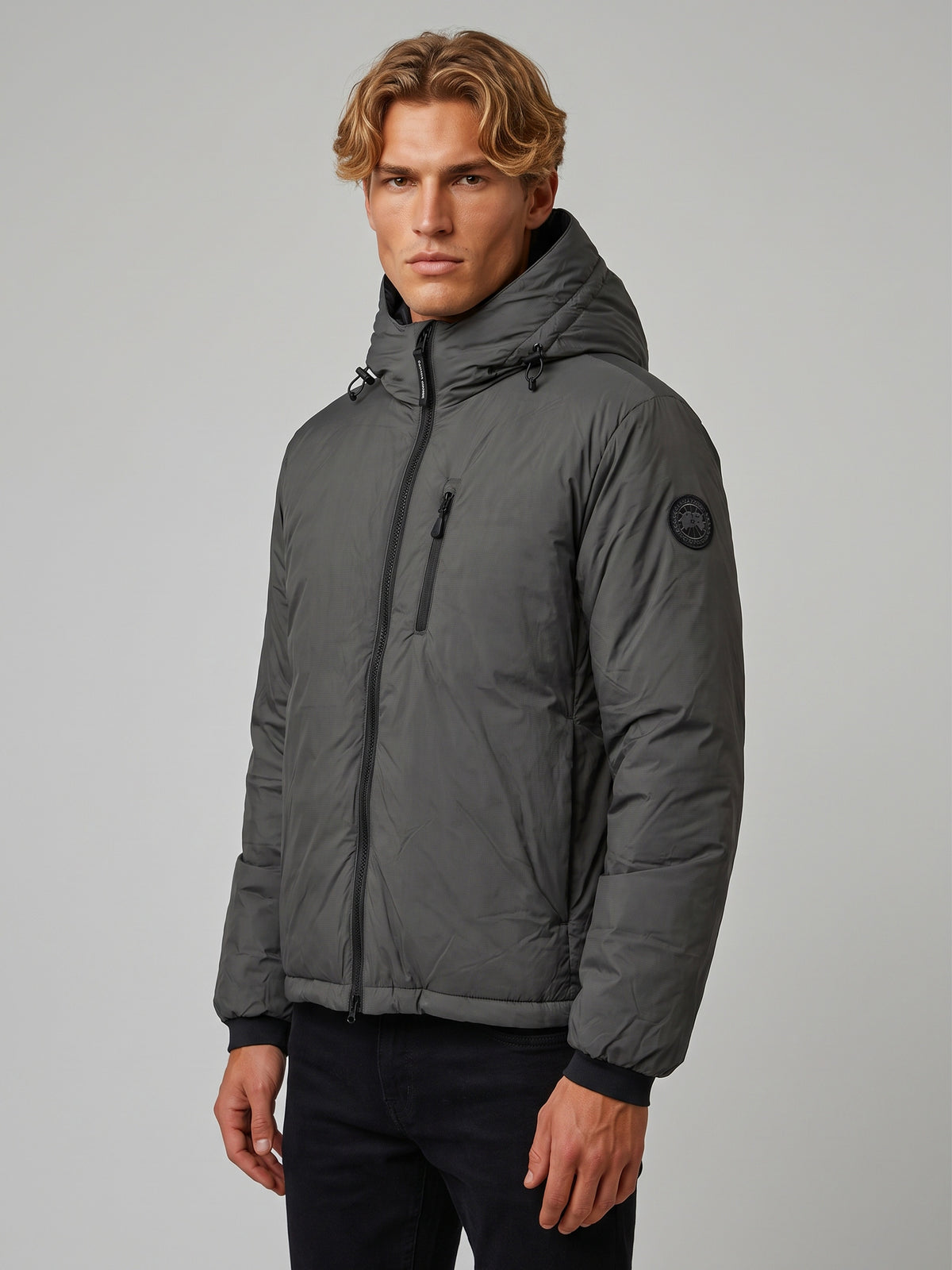 Jacket with hood Lodge black disc