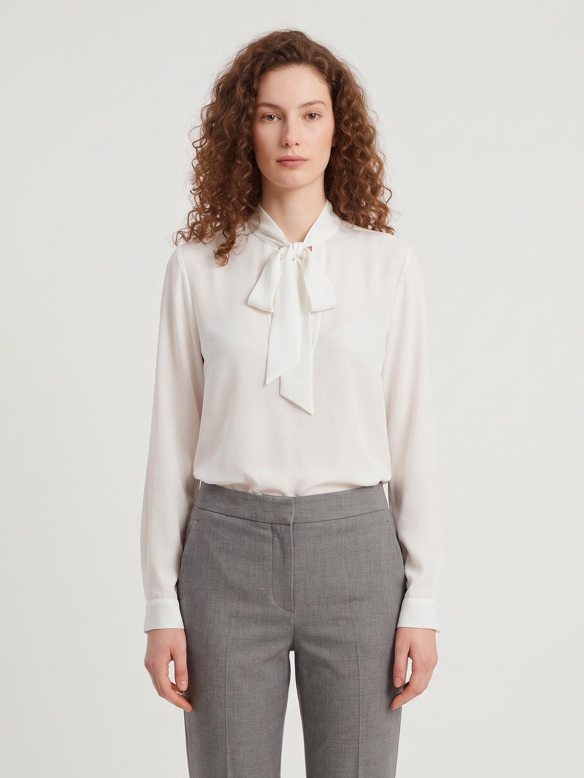 Bow blouse in double georgette