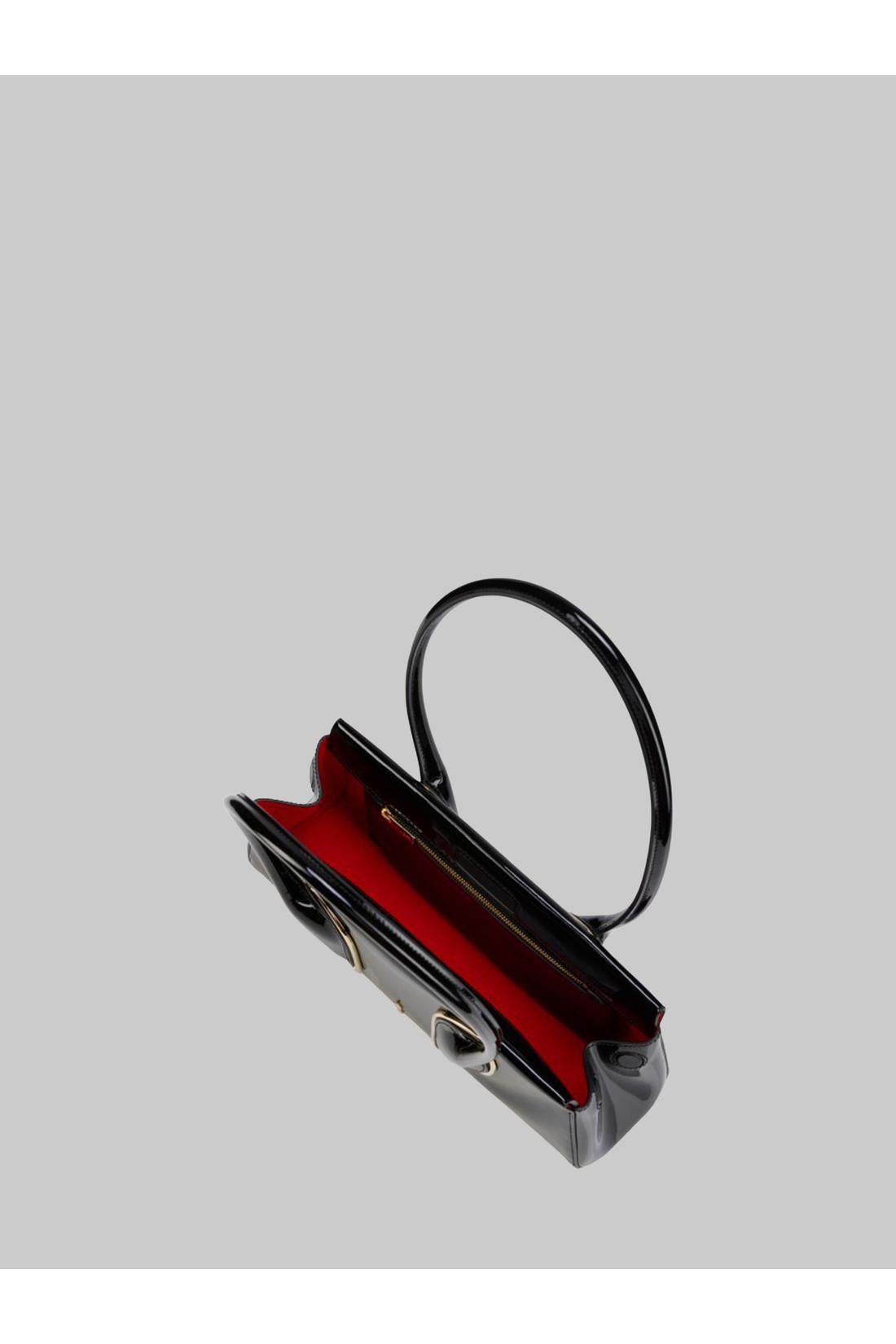 Venus bag in black patent leather