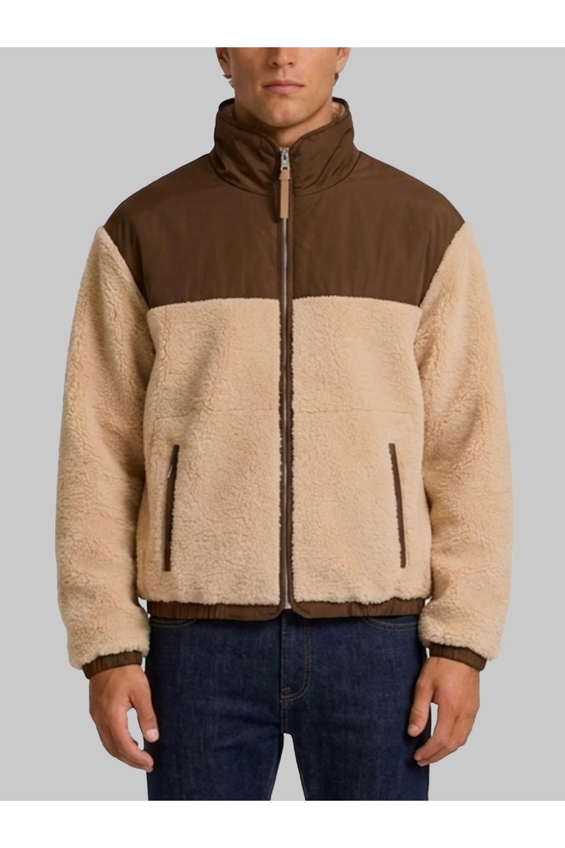 Zip jacket with nylon inserts