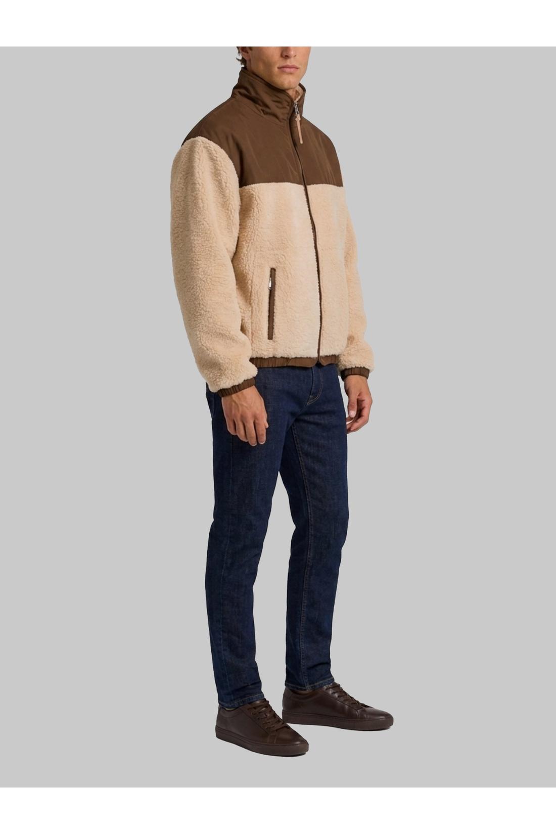 Zip jacket with nylon inserts