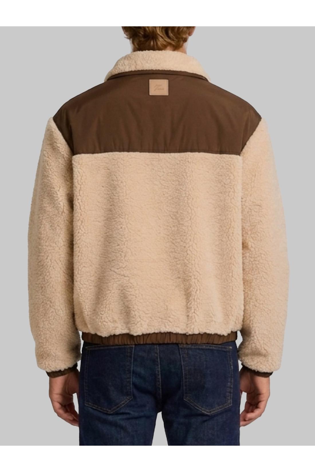 Zip jacket with nylon inserts