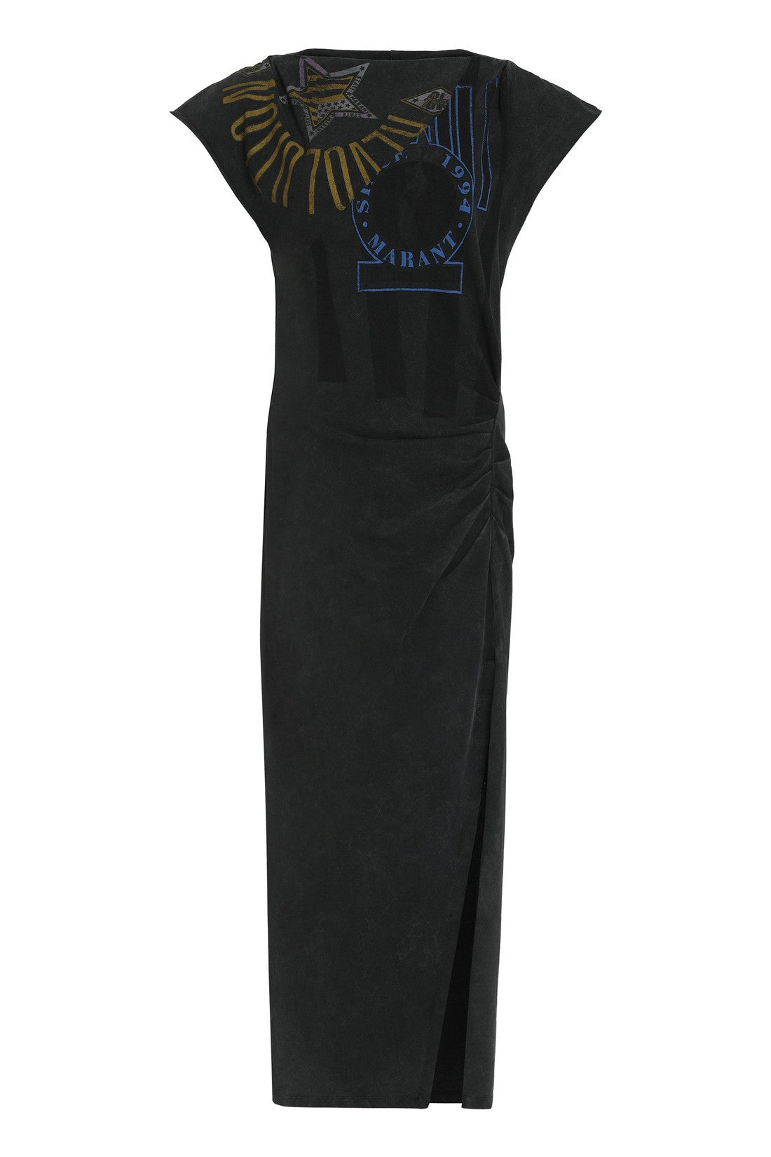 Isabel Marant-OUTLET-SALE-Nadela Printed cotton dress-ARCHIVIST