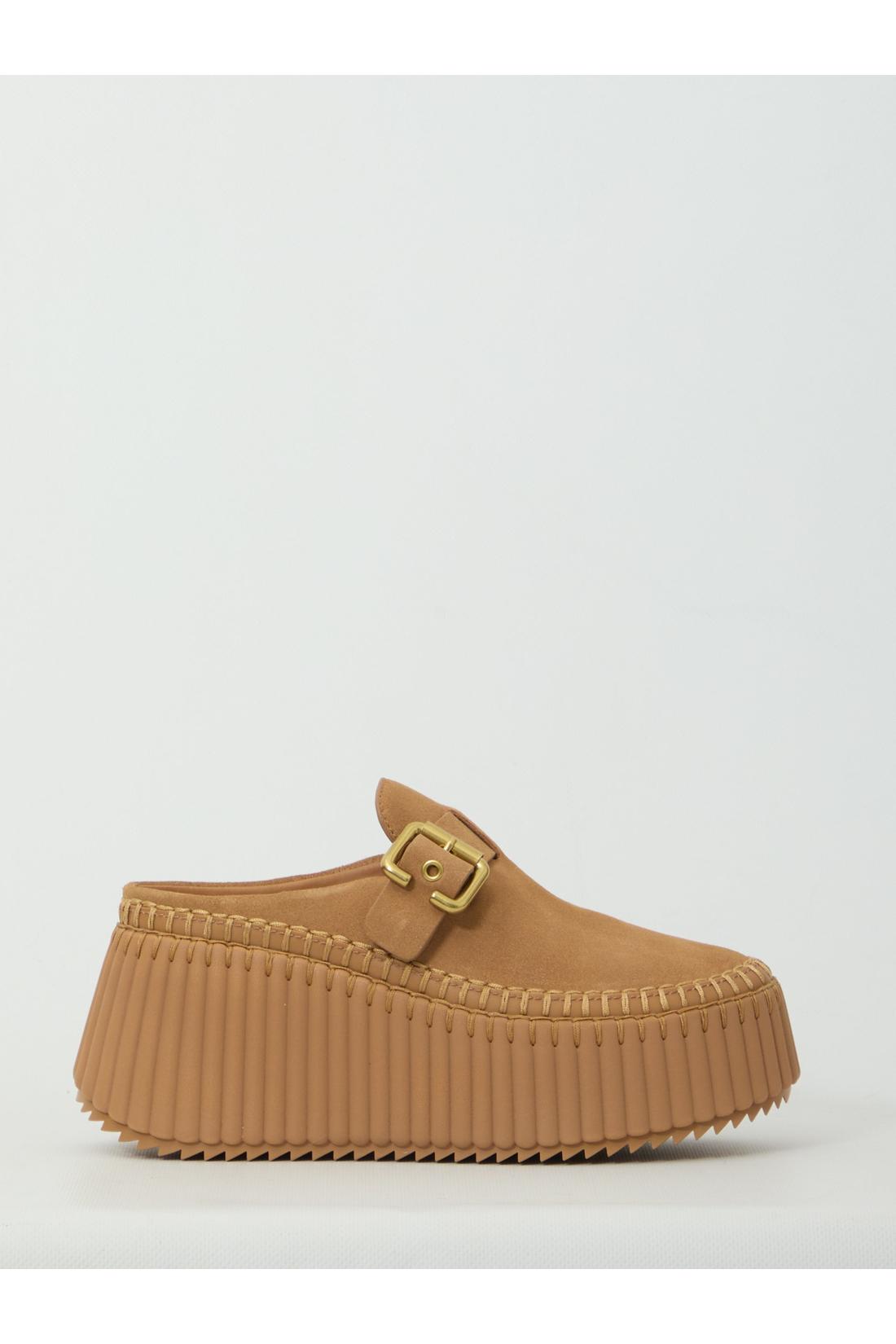 Chloé-OUTLET-SALE-Nama platform mules-ARCHIVIST