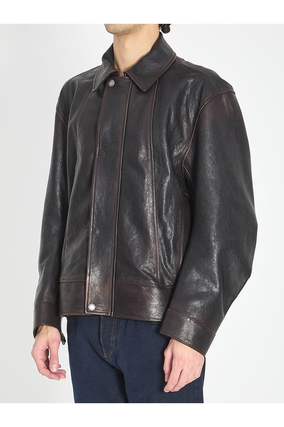 Golden Goose-OUTLET-SALE-Nappa leather bomber jacket-ARCHIVIST