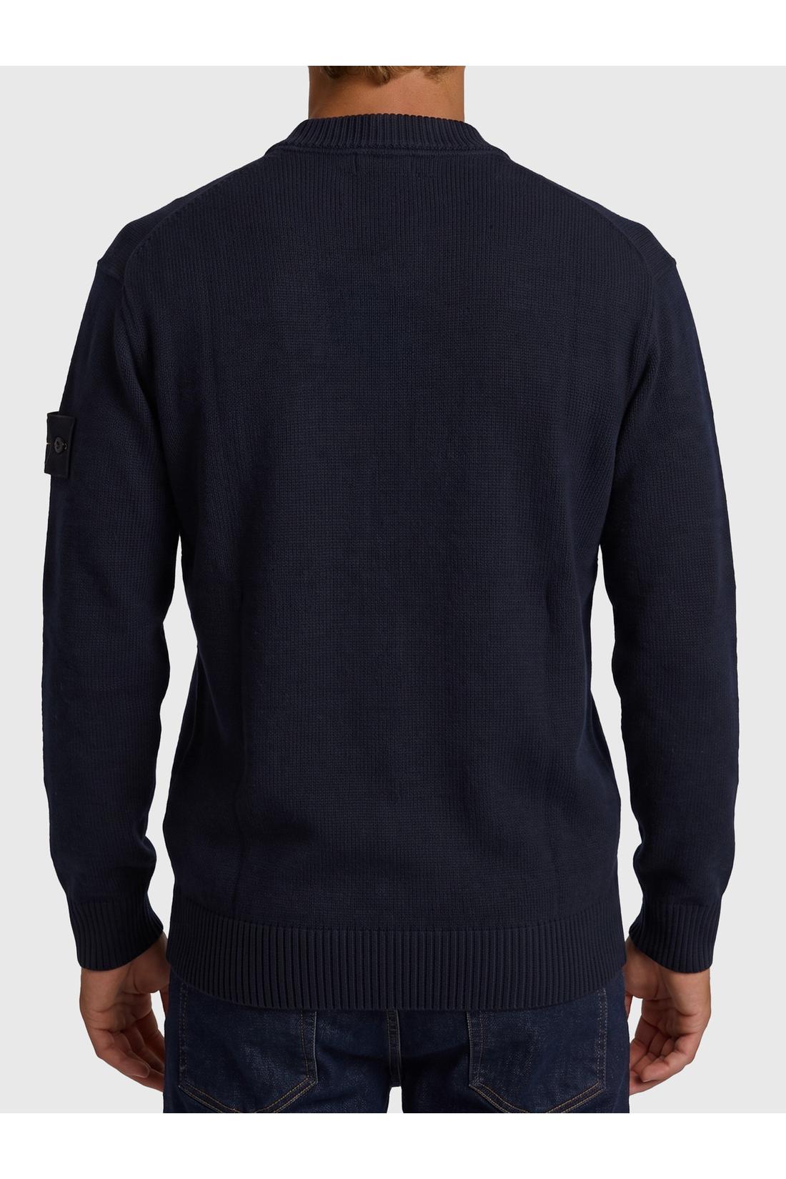 Stone Island-OUTLET-SALE-Navy Ghost crewneck sweater-ARCHIVIST