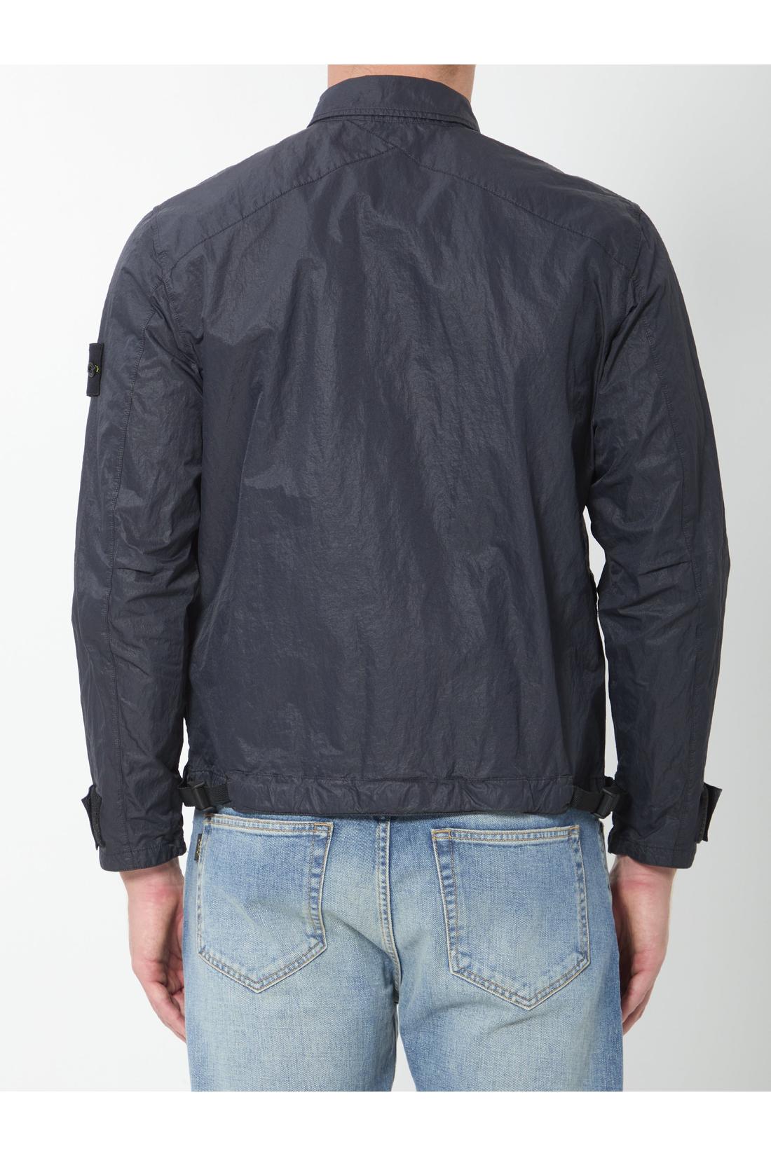 Navy blue nylon overshirt-Shirts-Stone Island-OUTLET-ARCHIVIST-ARCHIVE-SALE