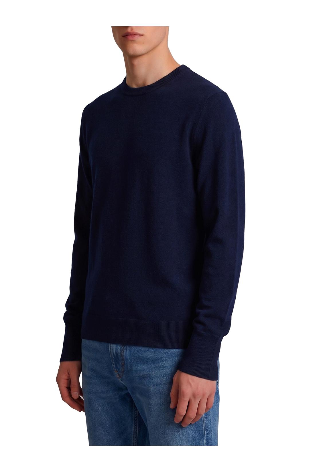 Ballantyne-OUTLET-SALE-Navy crewneck pullover-ARCHIVIST