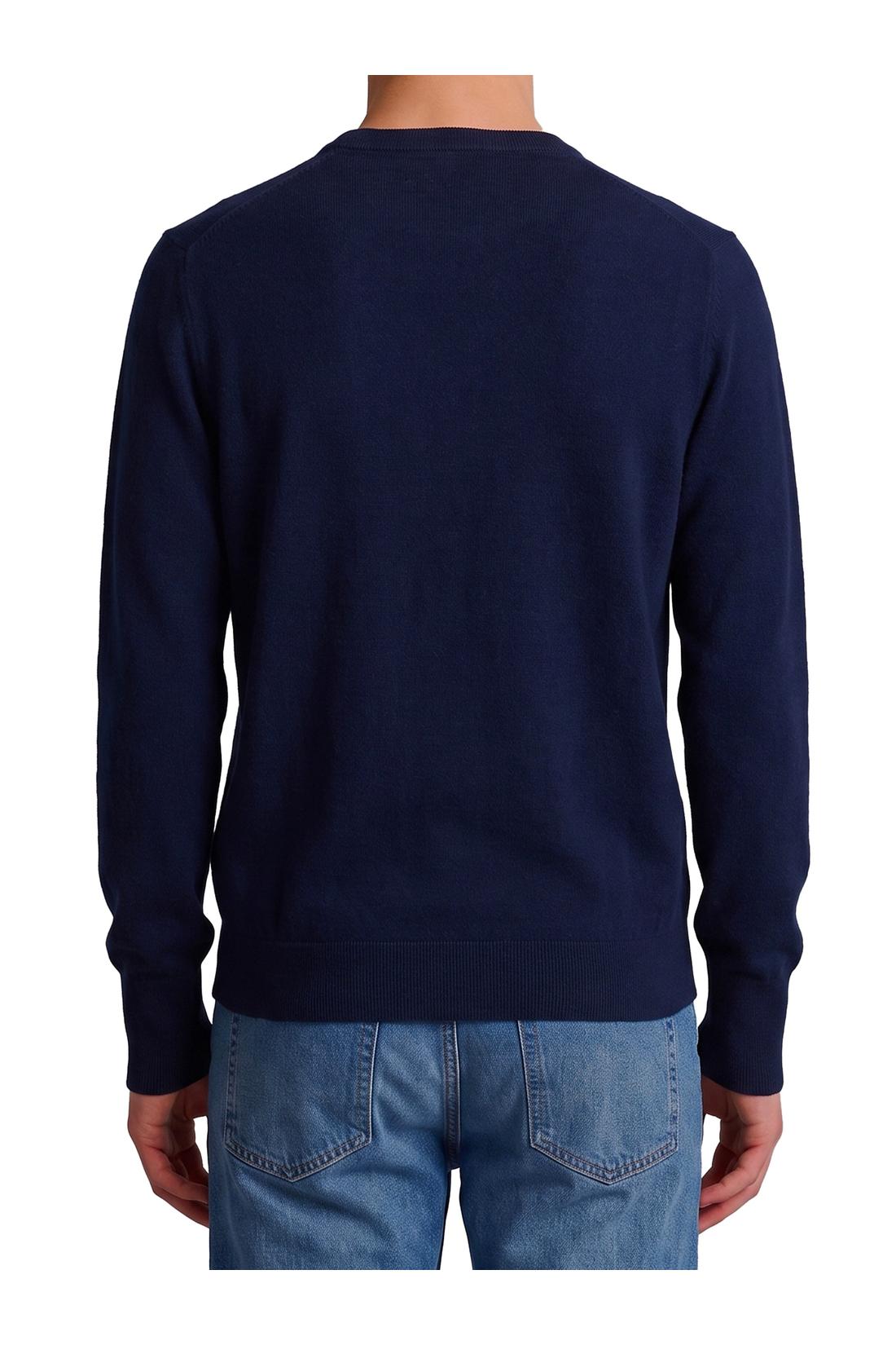 Ballantyne-OUTLET-SALE-Navy crewneck pullover-ARCHIVIST