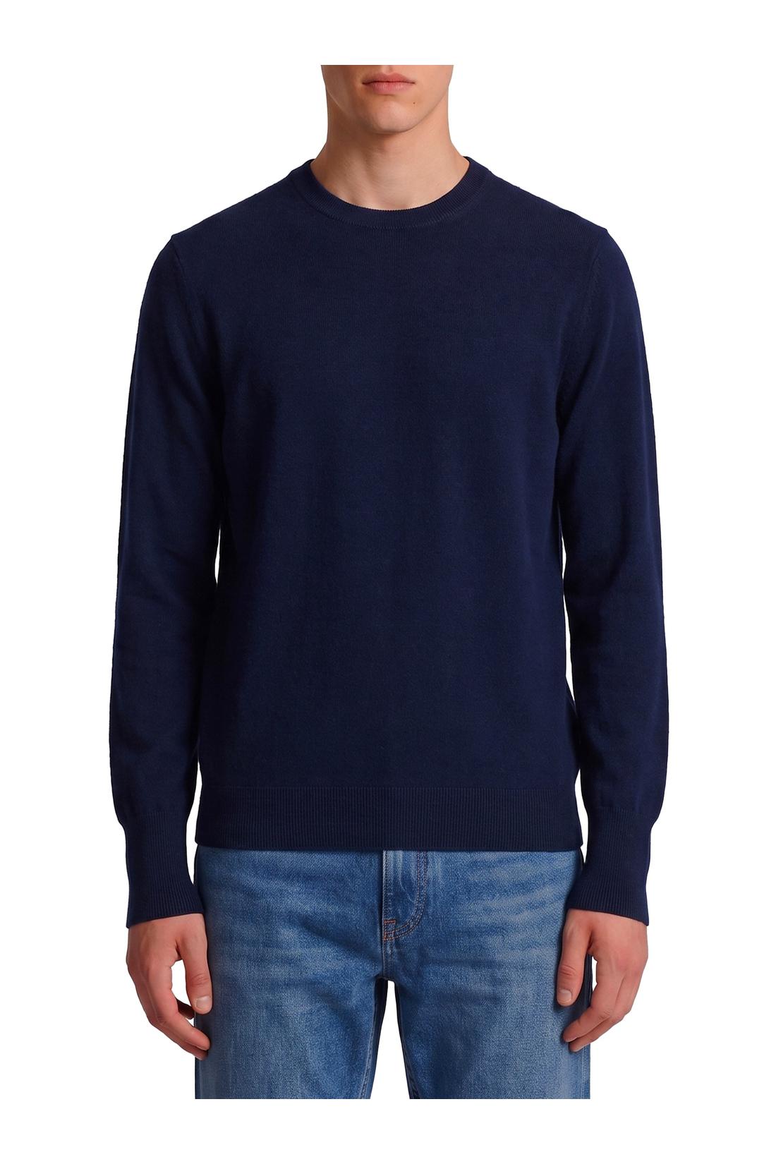 Ballantyne-OUTLET-SALE-Navy crewneck pullover-ARCHIVIST
