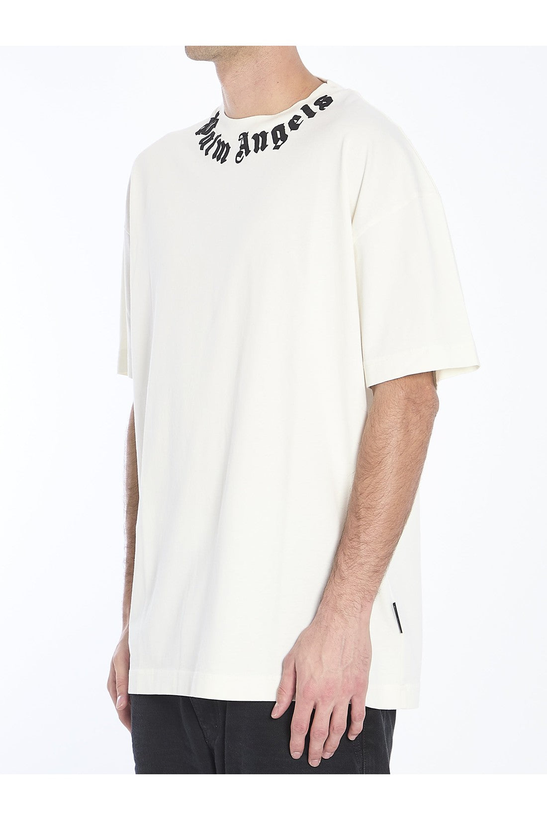 Palm Angels-OUTLET-SALE-Neck Logo t-shirt-ARCHIVIST