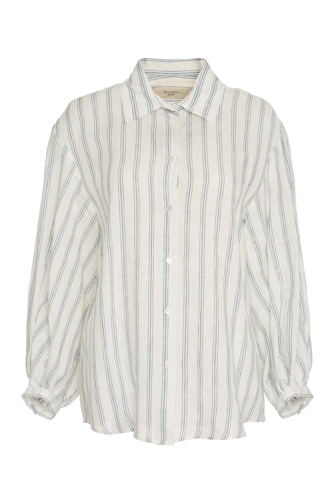 Weekend Max Mara-OUTLET-SALE-Nerina shirt in linen canvas-ARCHIVIST