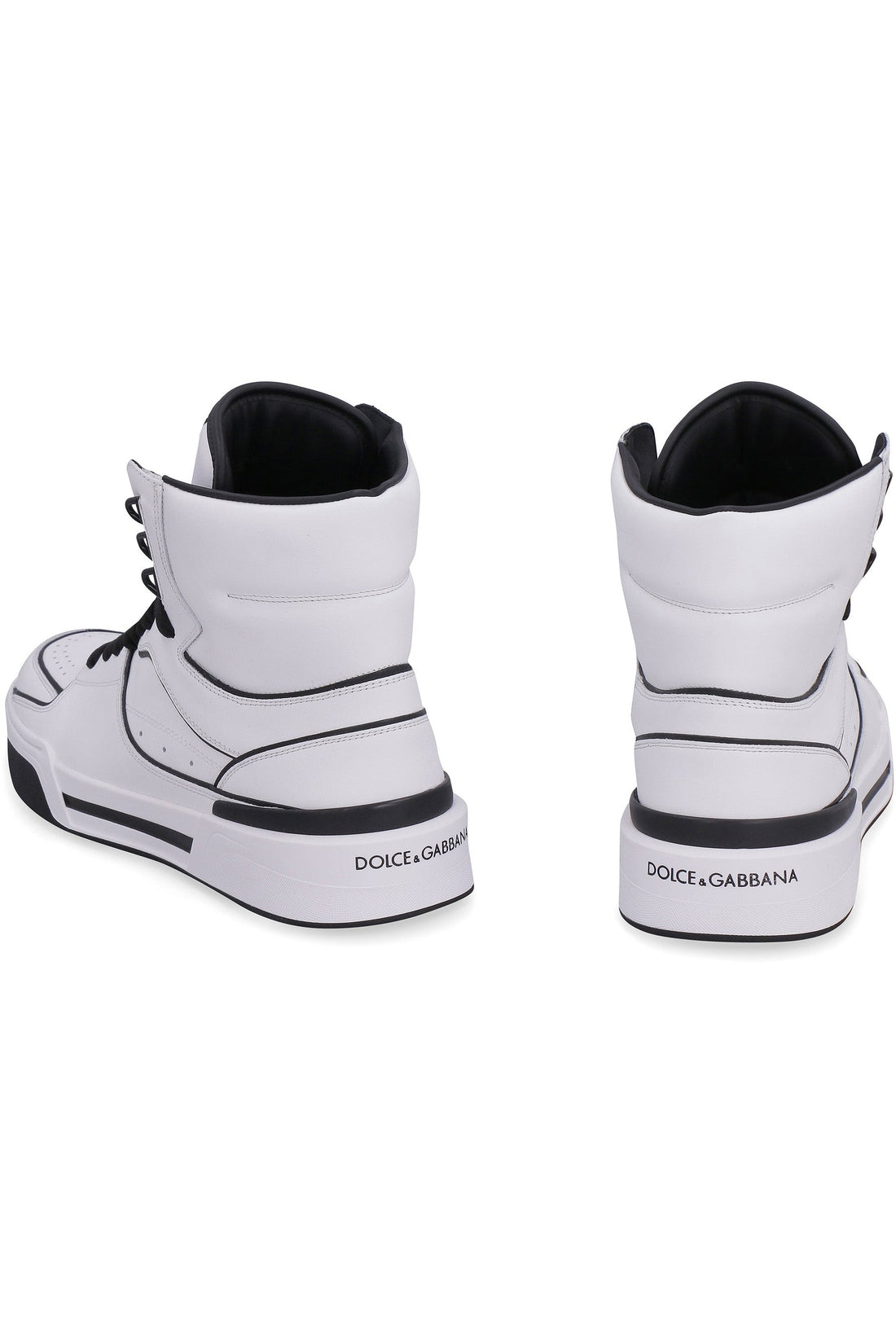 Dolce & Gabbana-OUTLET-SALE-New Roma leather mid-top sneakers-ARCHIVIST