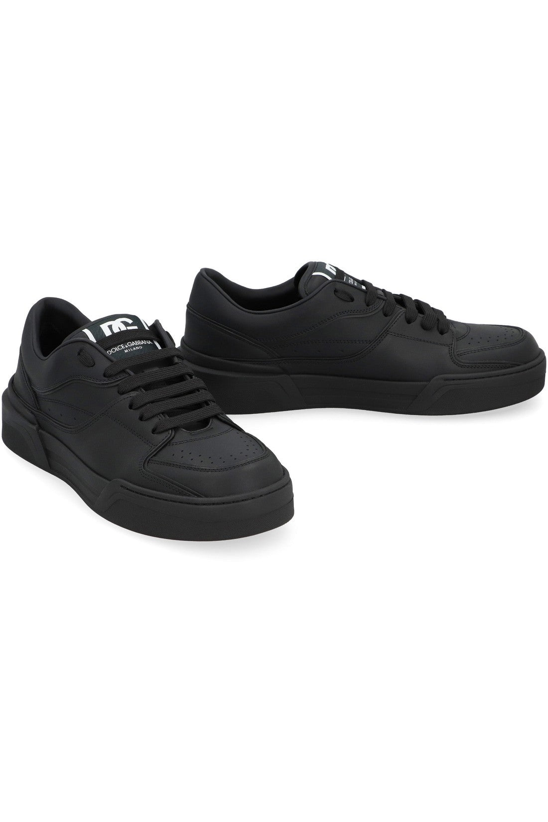 Dolce & Gabbana-OUTLET-SALE-New Roma leather sneakers-ARCHIVIST