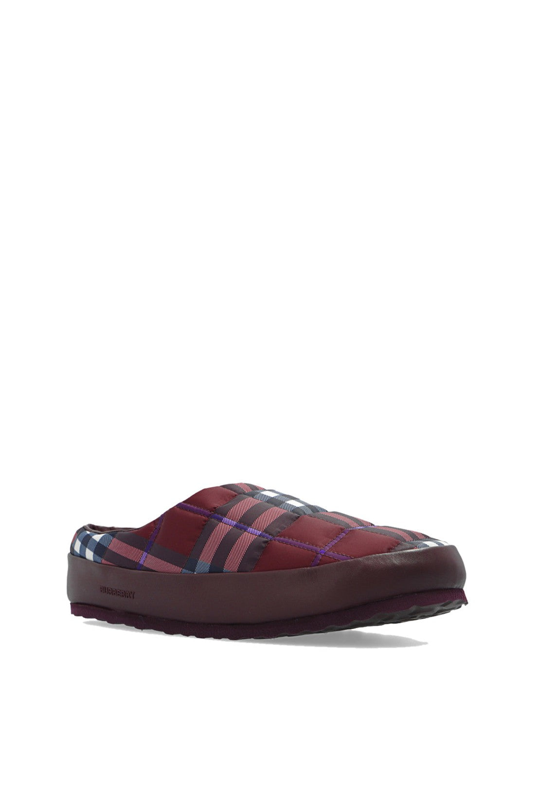 Burberry-OUTLET-SALE-Northaven Check Logo Mules Slippers-ARCHIVIST