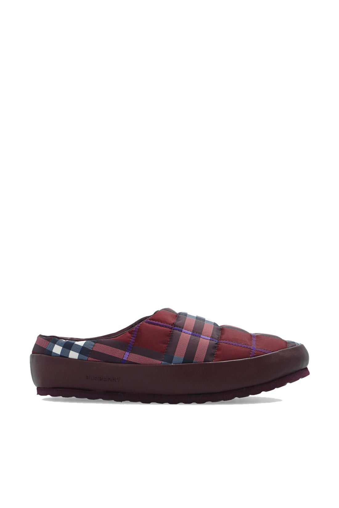 Burberry-OUTLET-SALE-Northaven Check Logo Mules Slippers-ARCHIVIST