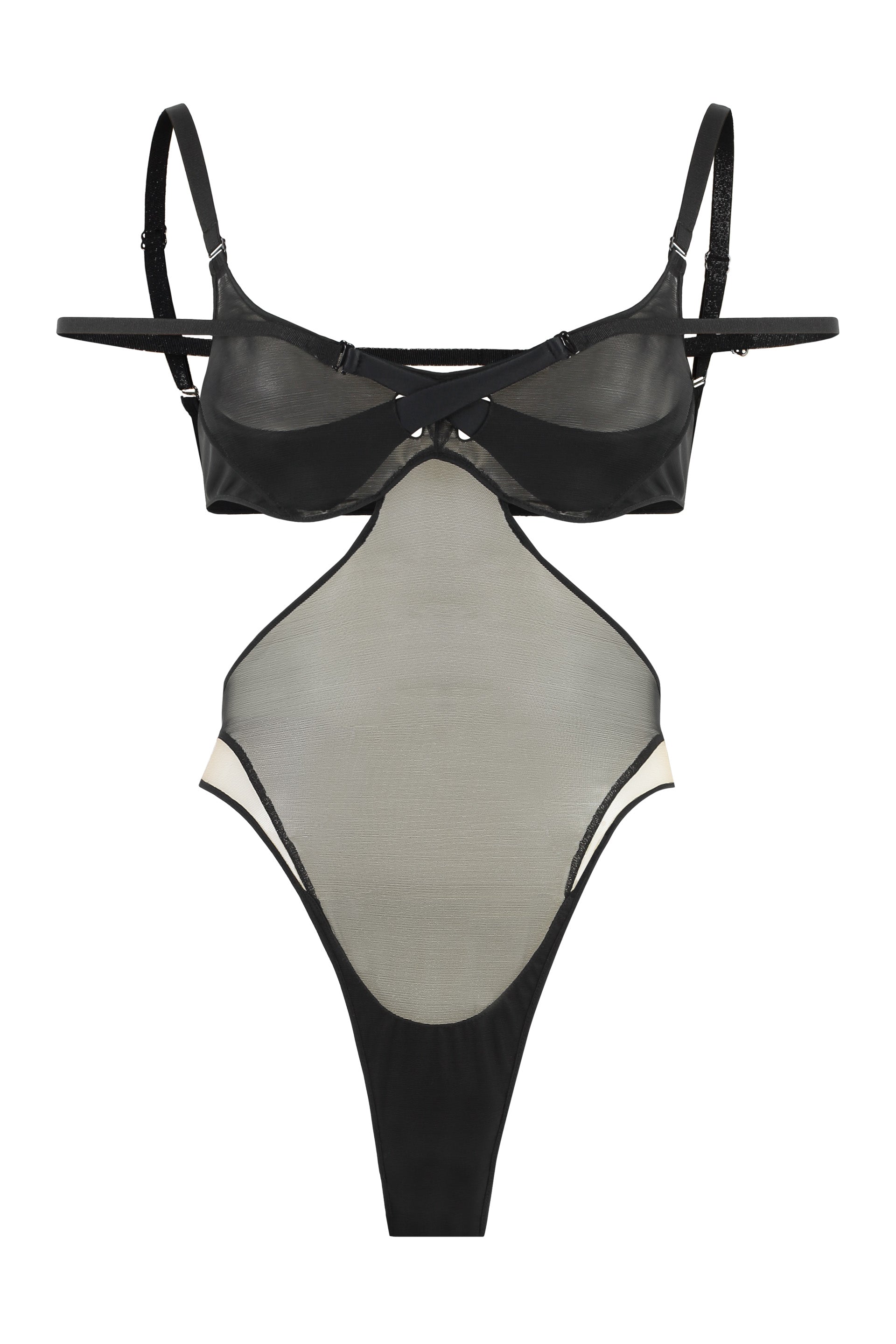 Mugler-OUTLET-SALE-Nylon bodysuit-ARCHIVIST