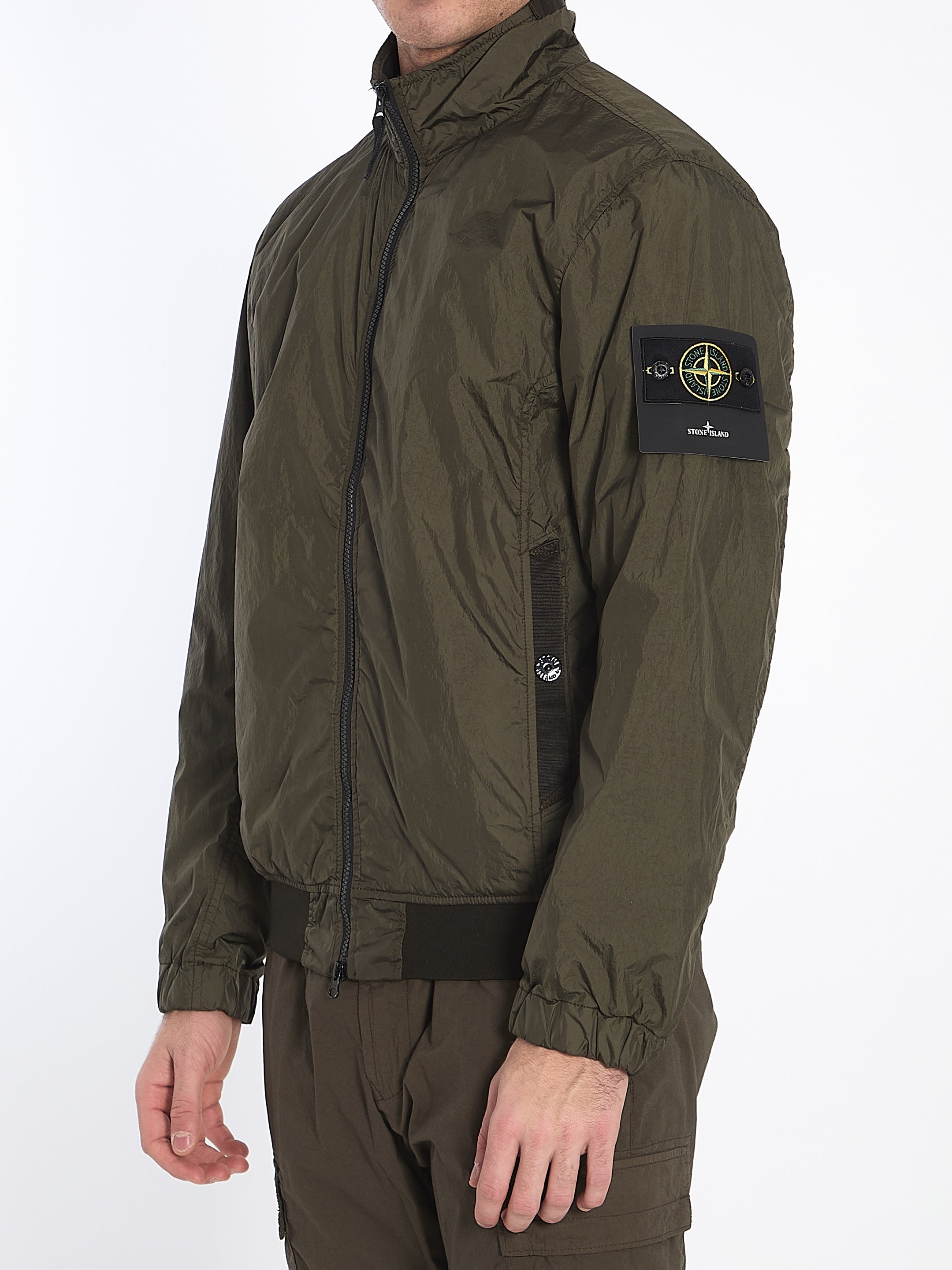 Nylon bomber jacket