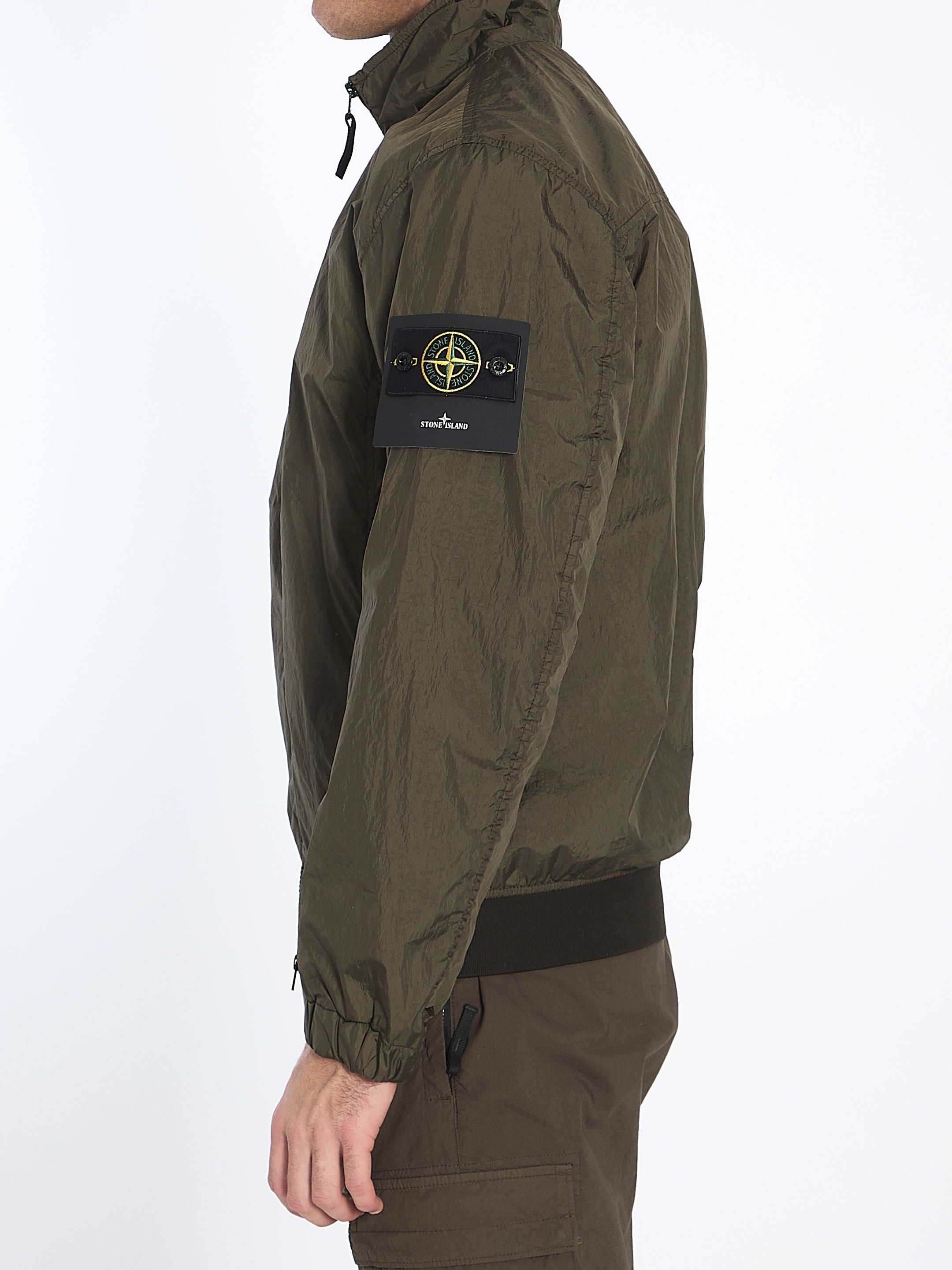 Nylon bomber jacket