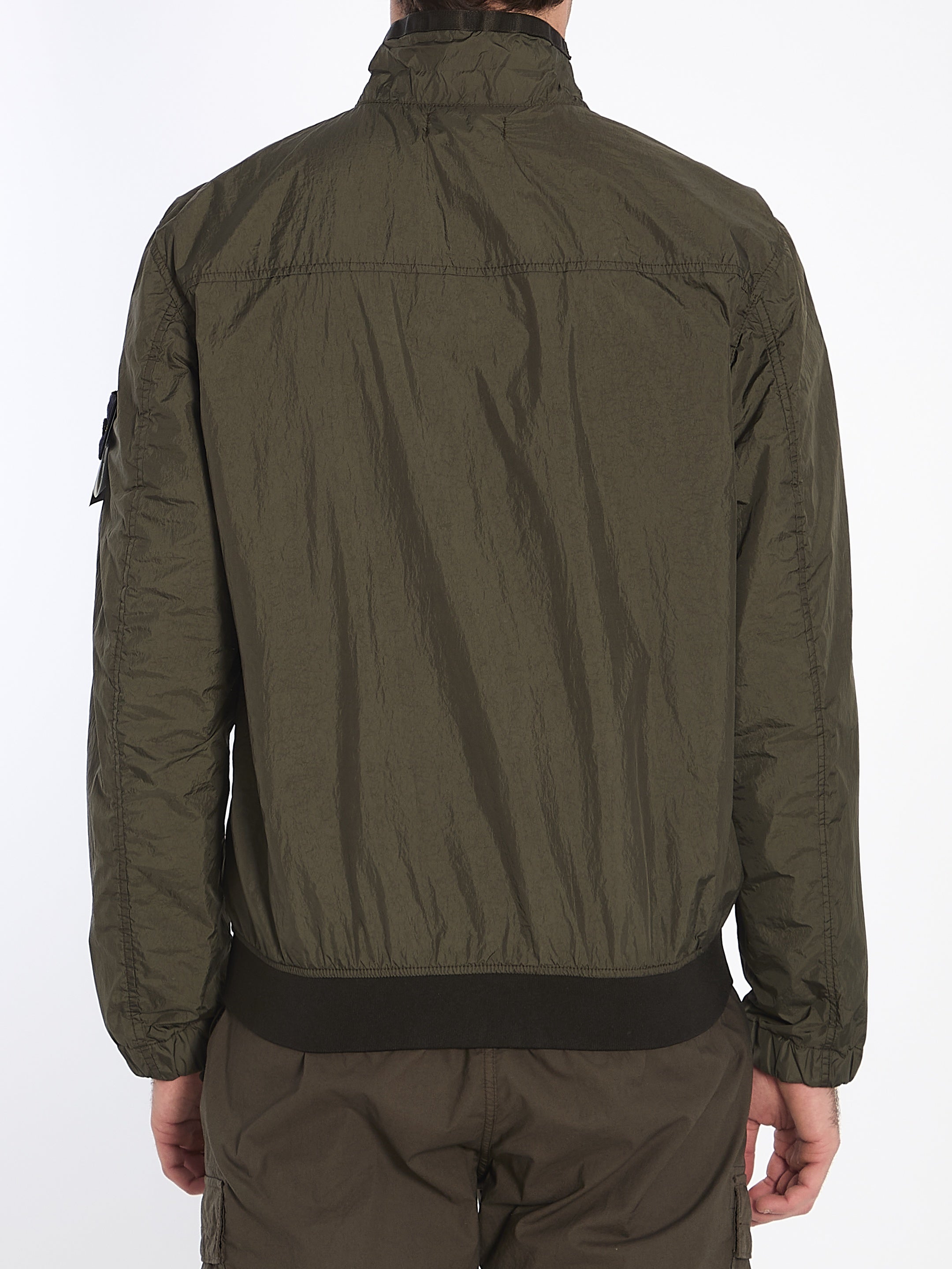 Nylon bomber jacket