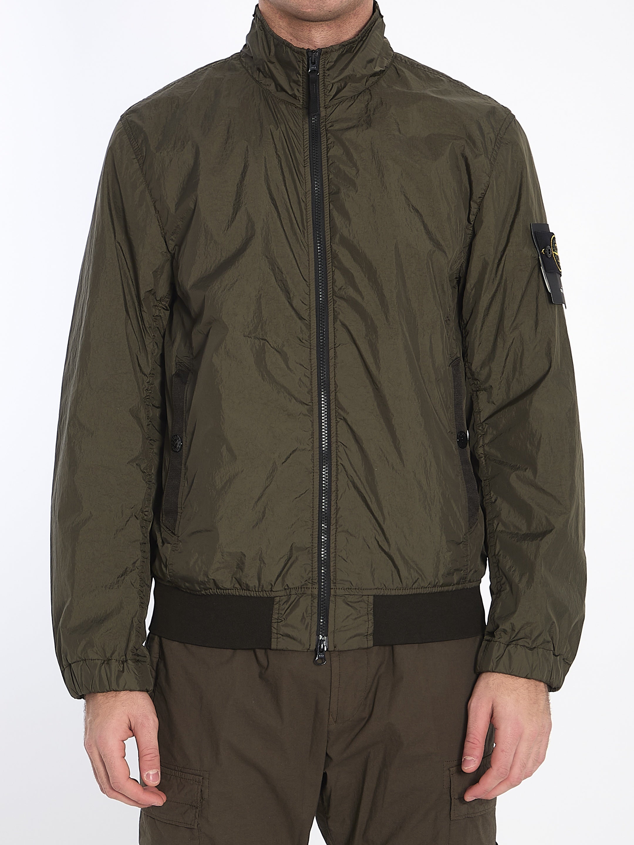 Nylon bomber jacket