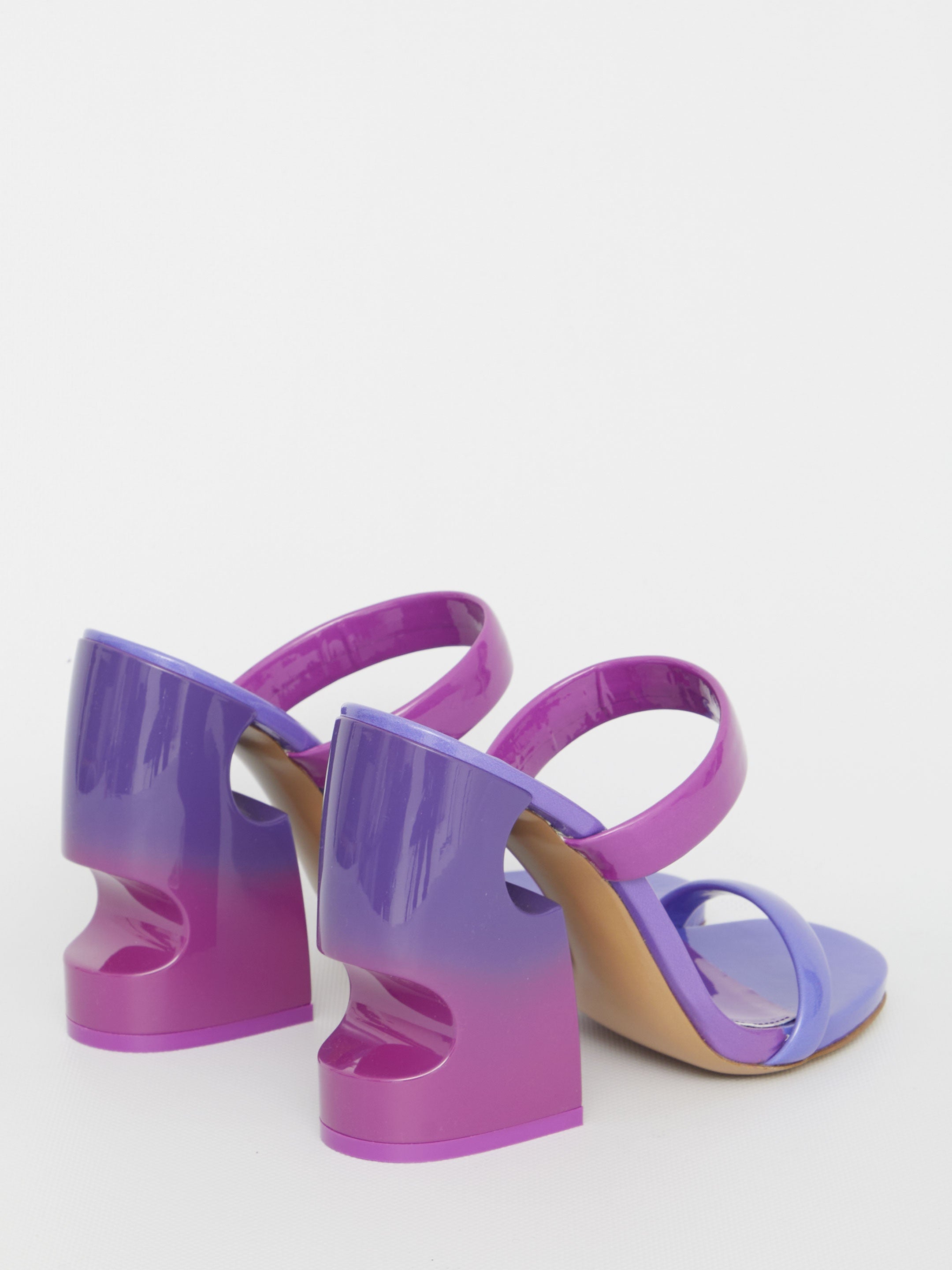 Dégradé sandals with Meteor heel