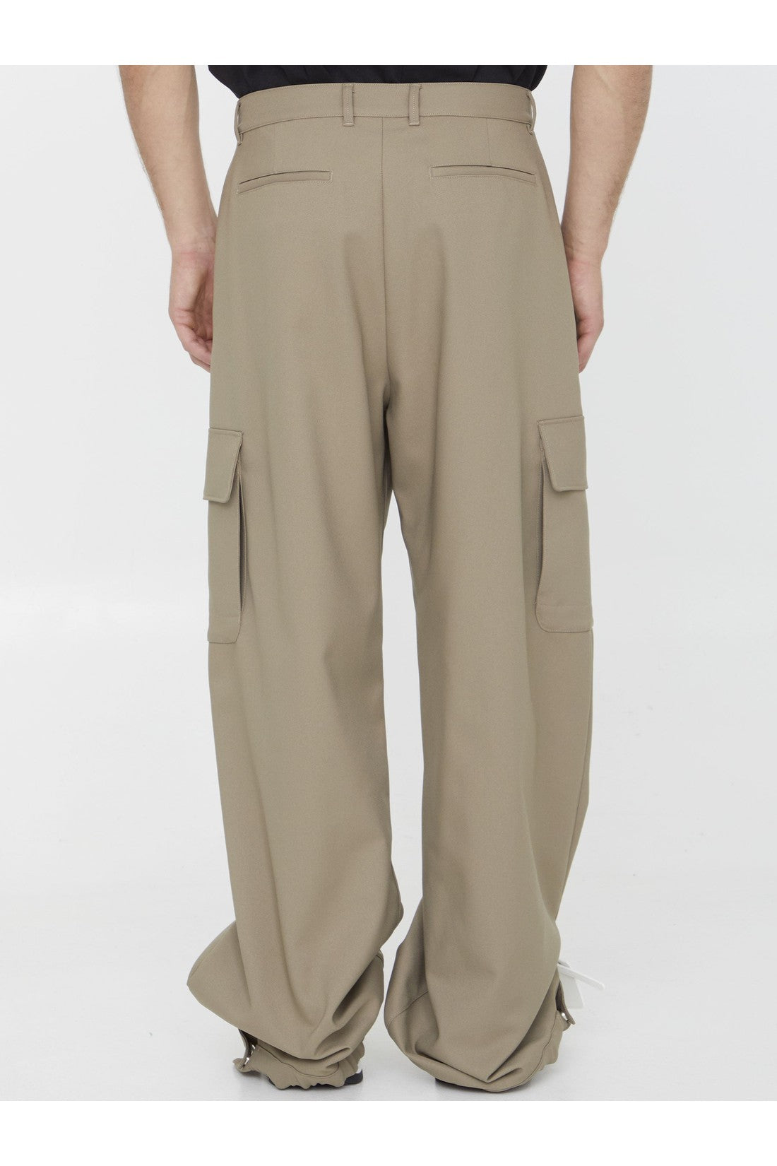 OFF WHITE-OUTLET-SALE-OW Emb Drill Cargo pants-ARCHIVIST