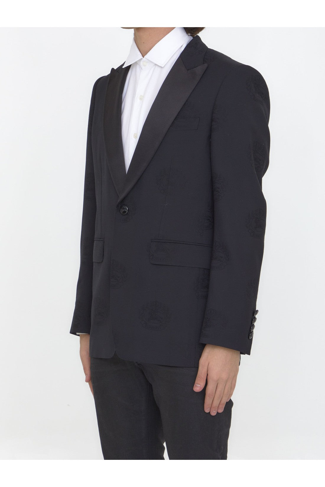 BURBERRY-OUTLET-SALE-Oak Leaf Crest tuxedo jacket-ARCHIVIST