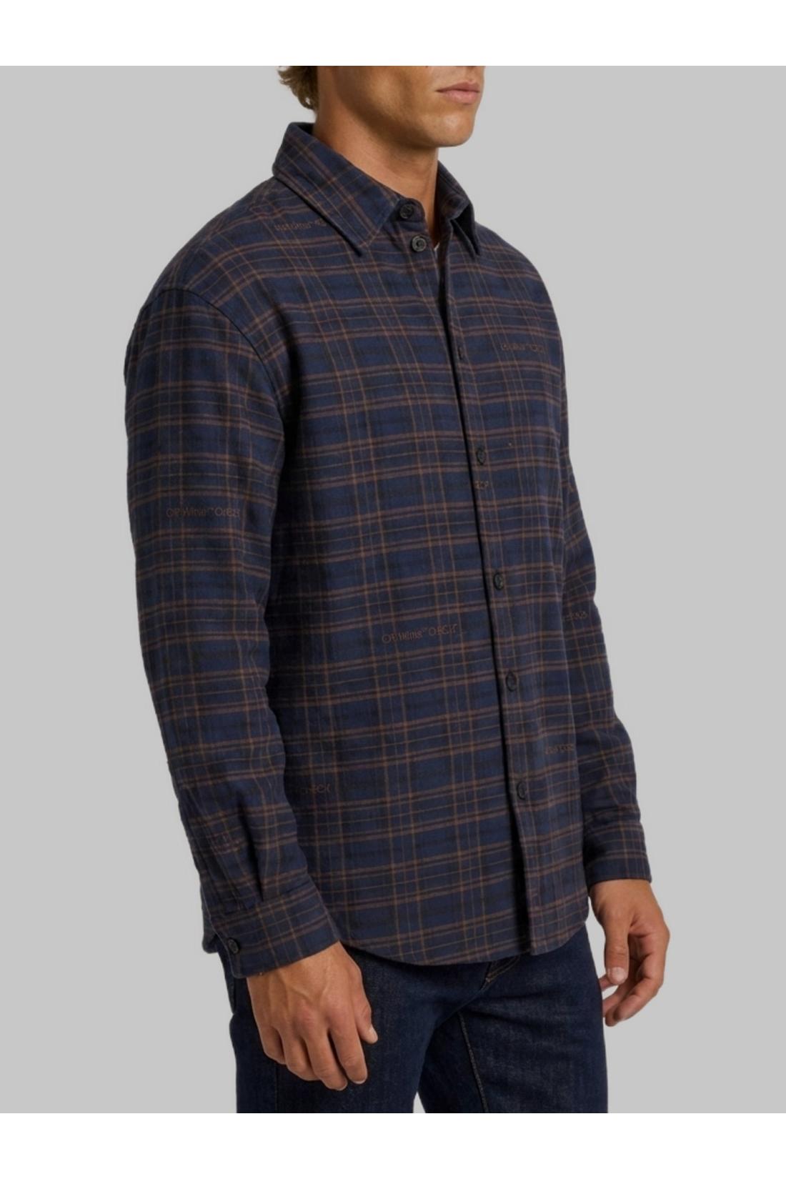 Off White-OUTLET-SALE-Off-White Check padded overshirt-ARCHIVIST