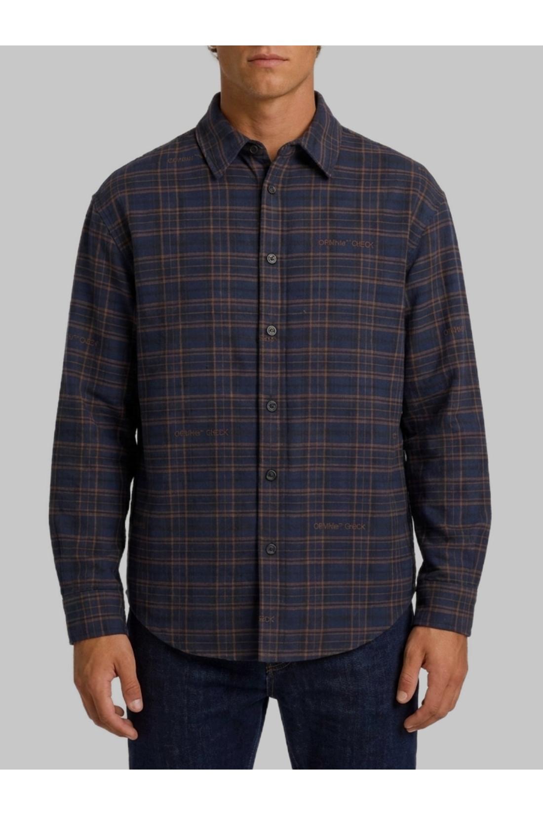 Off White-OUTLET-SALE-Off-White Check padded overshirt-ARCHIVIST