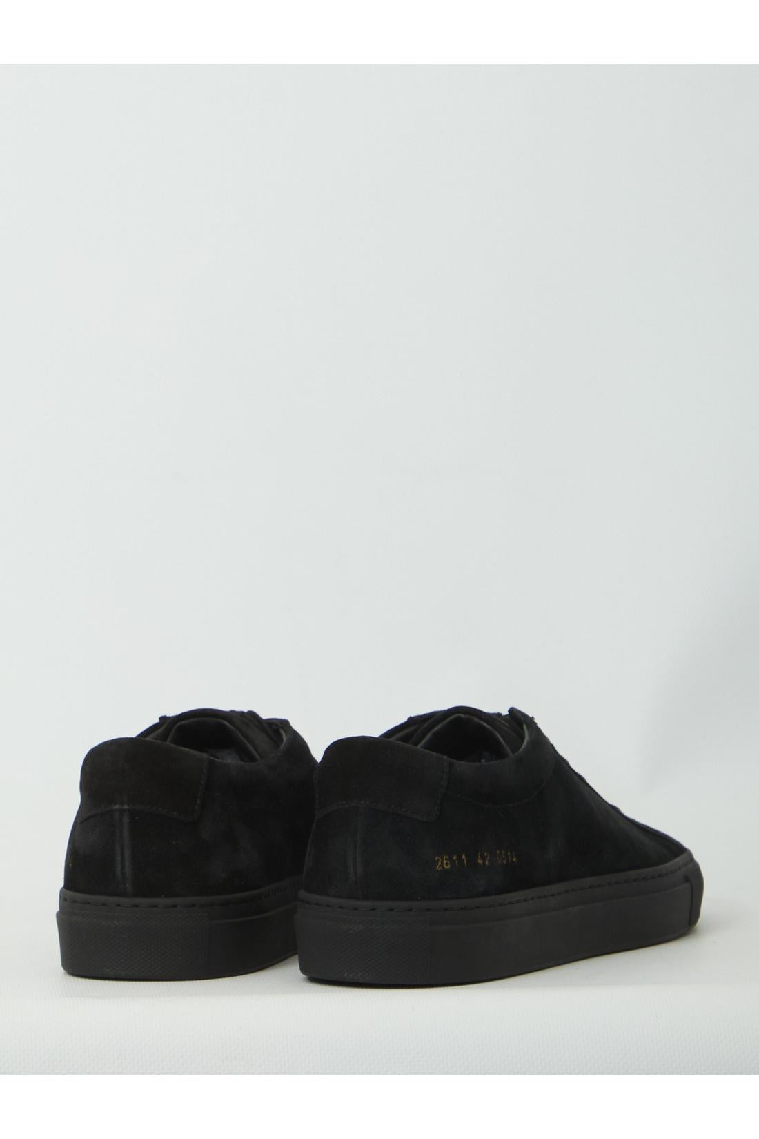 Common Projects-OUTLET-SALE-Off black suede Achilles Premium sneakers-ARCHIVIST