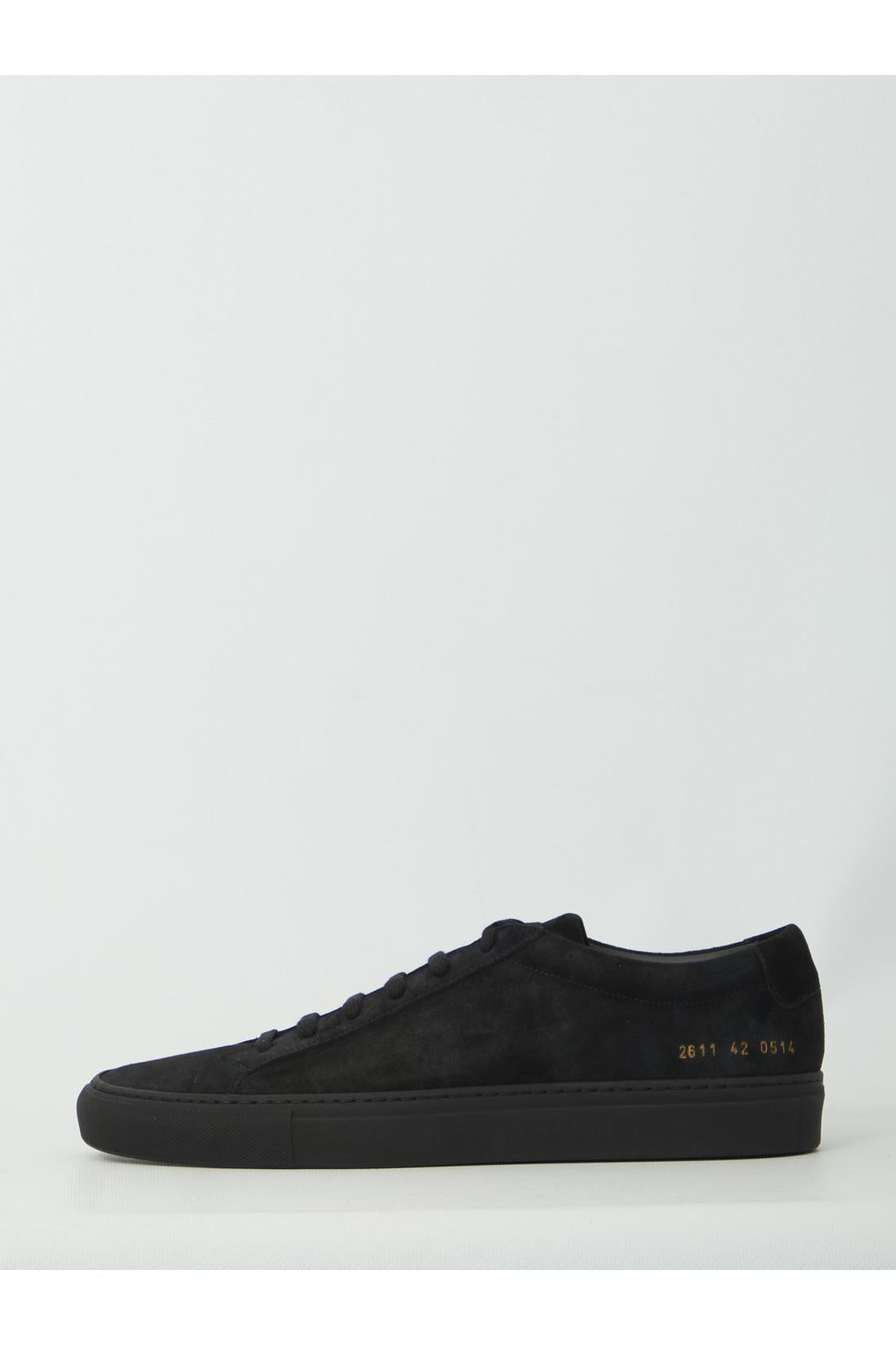 Common Projects-OUTLET-SALE-Off black suede Achilles Premium sneakers-ARCHIVIST