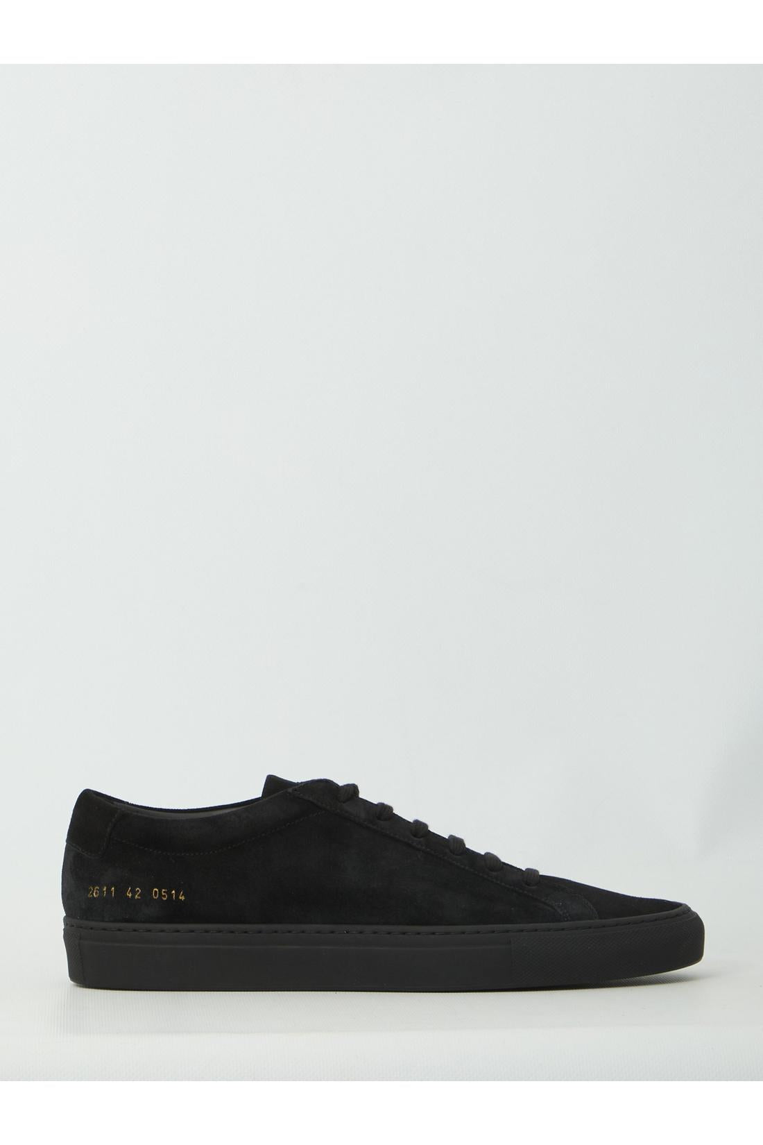 Common Projects-OUTLET-SALE-Off black suede Achilles Premium sneakers-ARCHIVIST