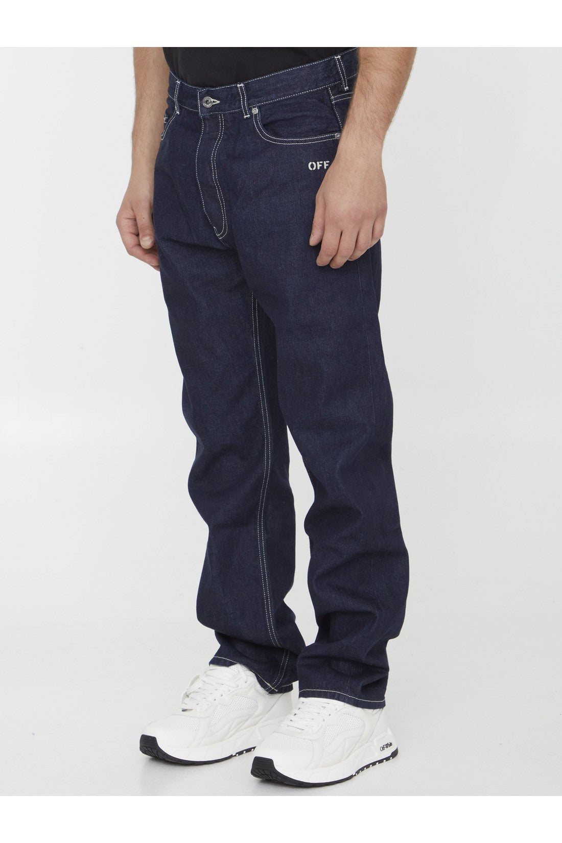 OFF WHITE-OUTLET-SALE-Off embroidery jeans-ARCHIVIST