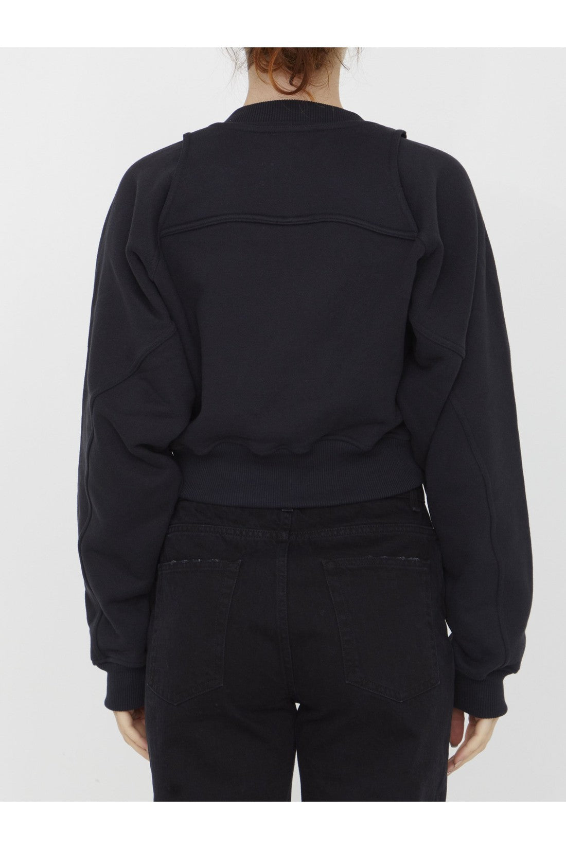 OFF WHITE-OUTLET-SALE-Off logo crop sweatshirt-ARCHIVIST