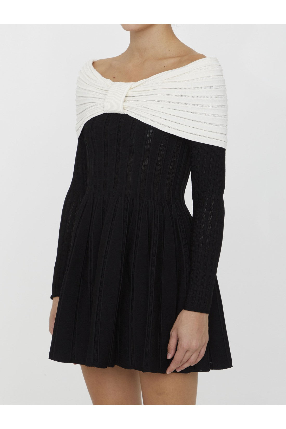 BALMAIN-OUTLET-SALE-Off-the-shoulder dress-ARCHIVIST