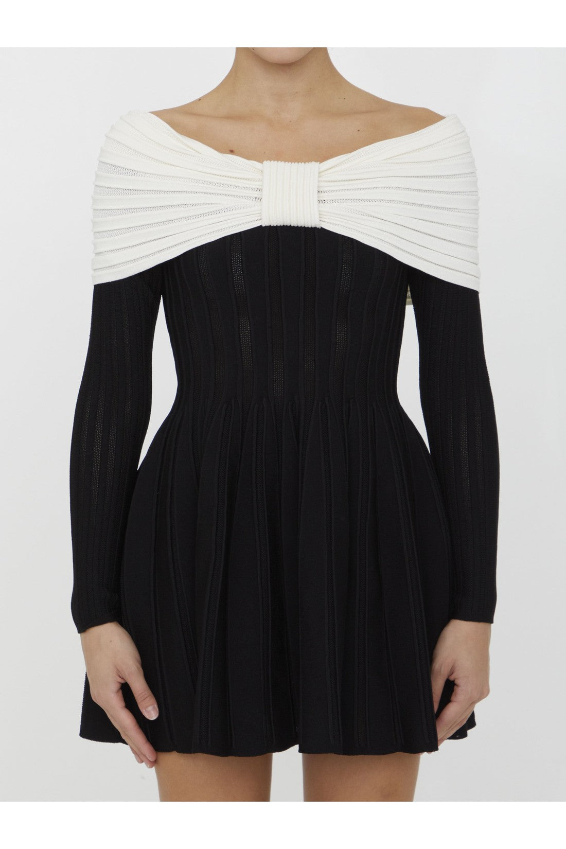 BALMAIN-OUTLET-SALE-Off-the-shoulder dress-ARCHIVIST