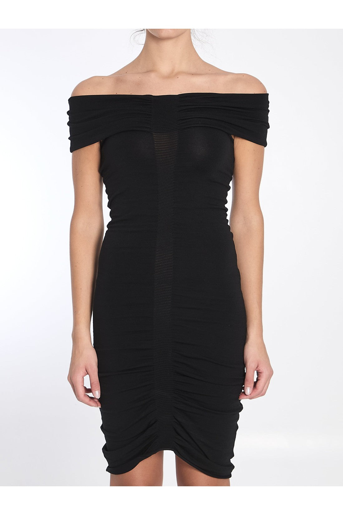 Alexander Wang-OUTLET-SALE-Off-the-shoulder dress with ruches-ARCHIVIST