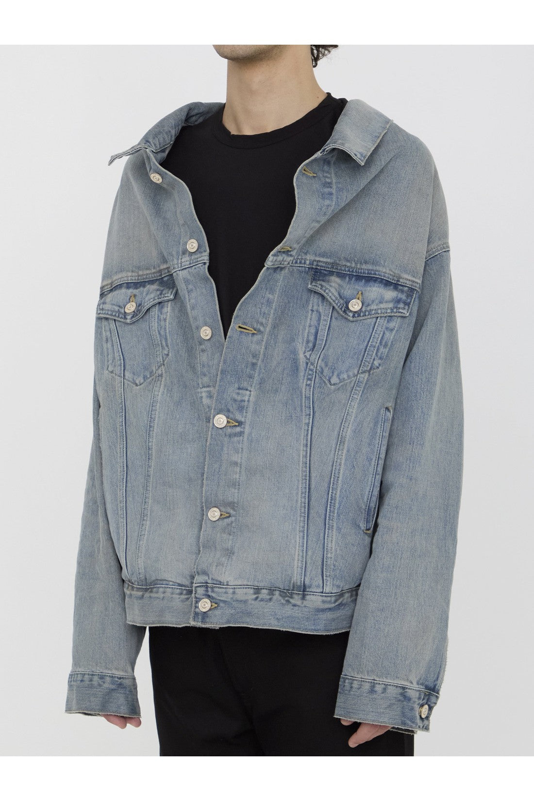 BALENCIAGA-OUTLET-SALE-Off-the-shoulder jacket-ARCHIVIST