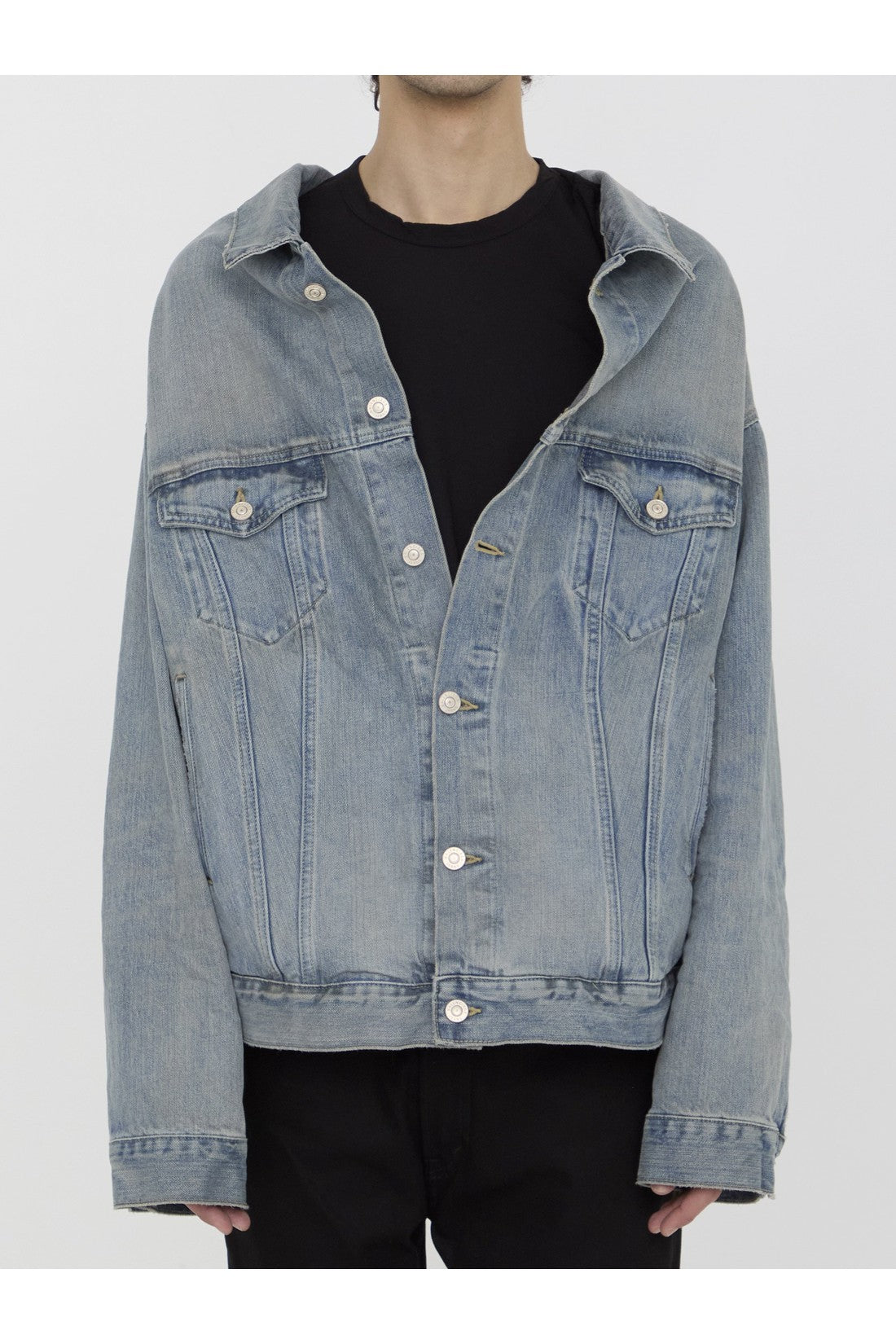 BALENCIAGA-OUTLET-SALE-Off-the-shoulder jacket-ARCHIVIST