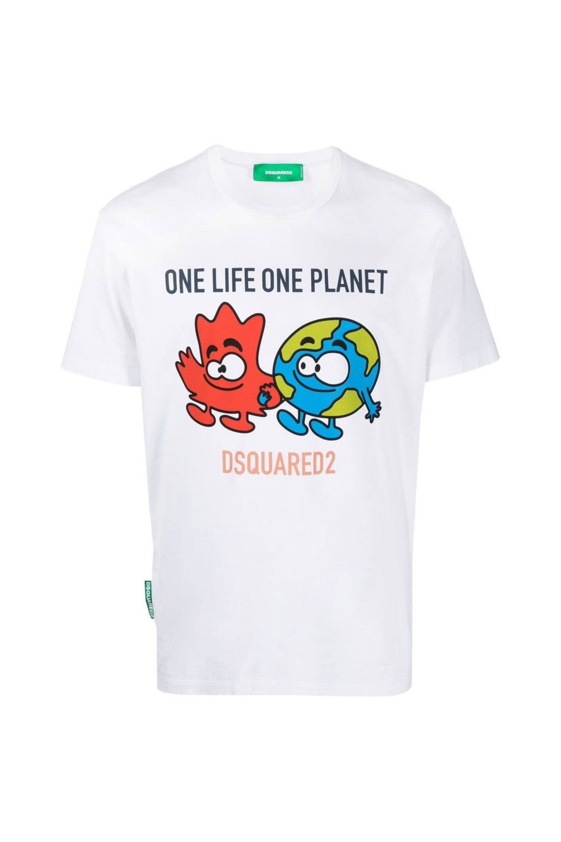 Dsquared2-OUTLET-SALE-One Life One Planet Logo T-Shirt-ARCHIVIST