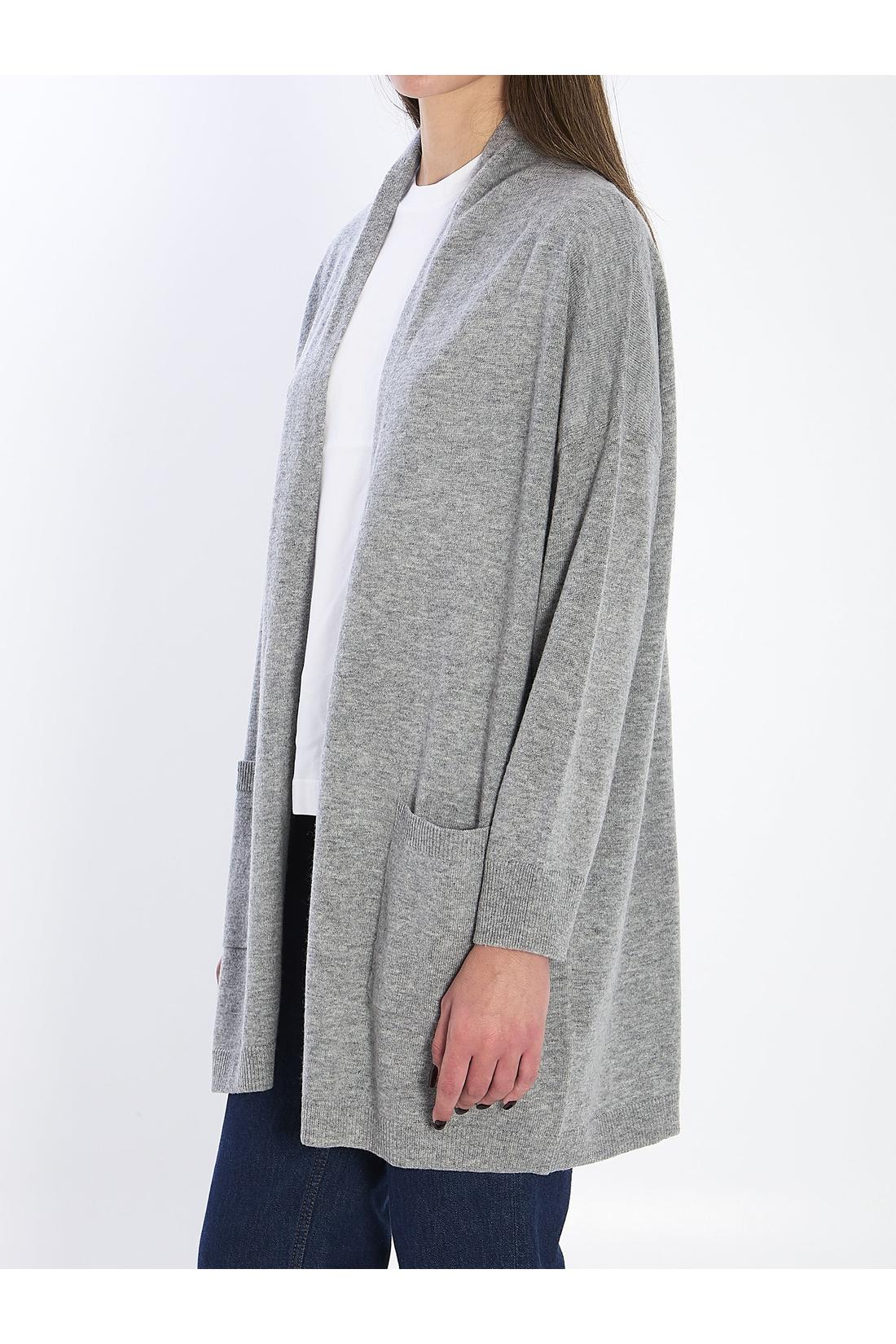 Allude-OUTLET-SALE-Open cardigan in virgin wool and cashmere-ARCHIVIST