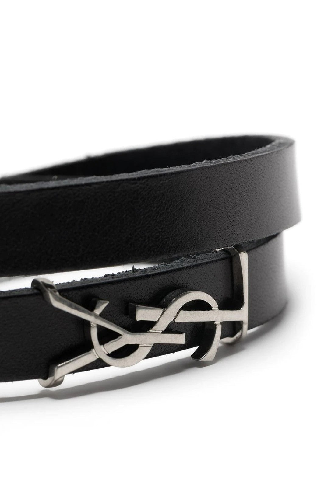 Saint Laurent-OUTLET-SALE-Opyum YSL Logo Double Wrap Bracelet-ARCHIVIST