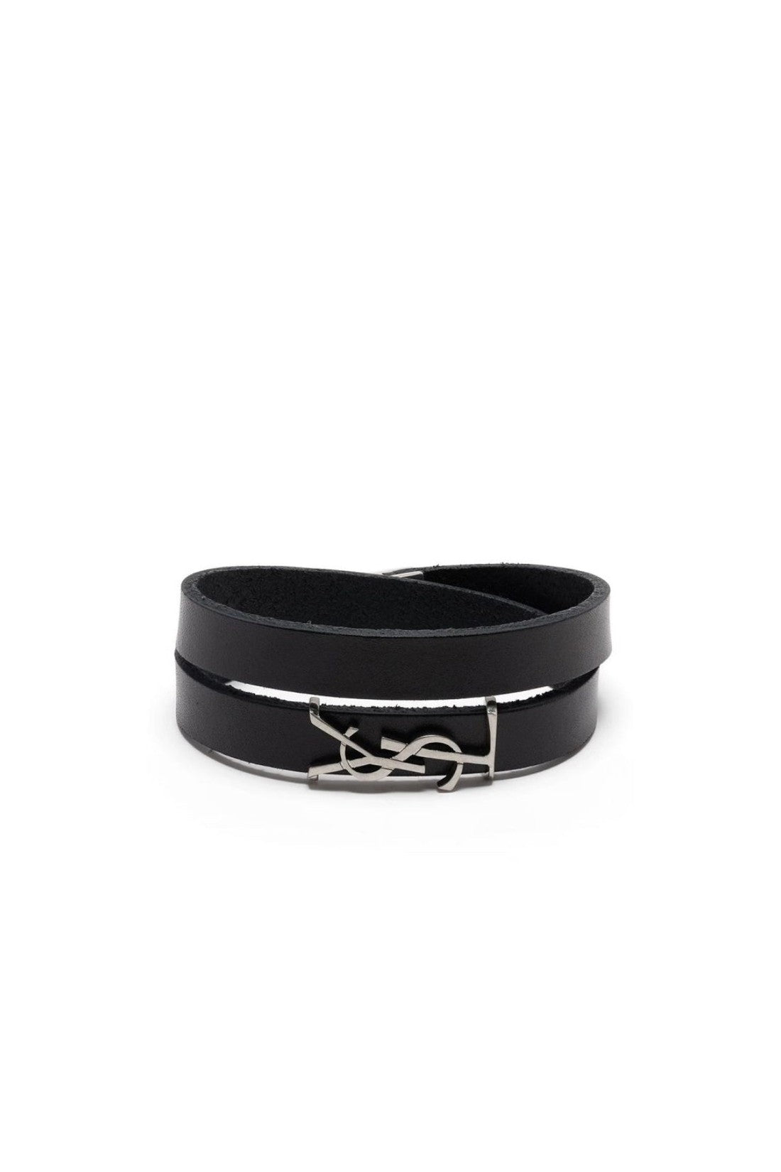 Saint Laurent-OUTLET-SALE-Opyum YSL Logo Double Wrap Bracelet-ARCHIVIST