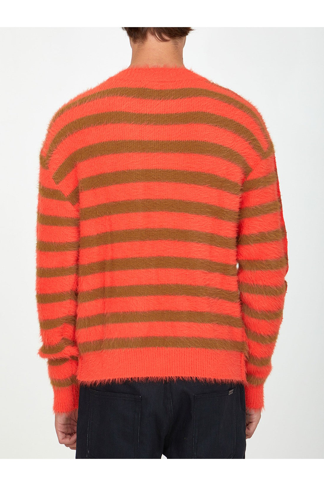 ANDERSSON BELL-OUTLET-SALE-Orange and beige striped jumper-ARCHIVIST