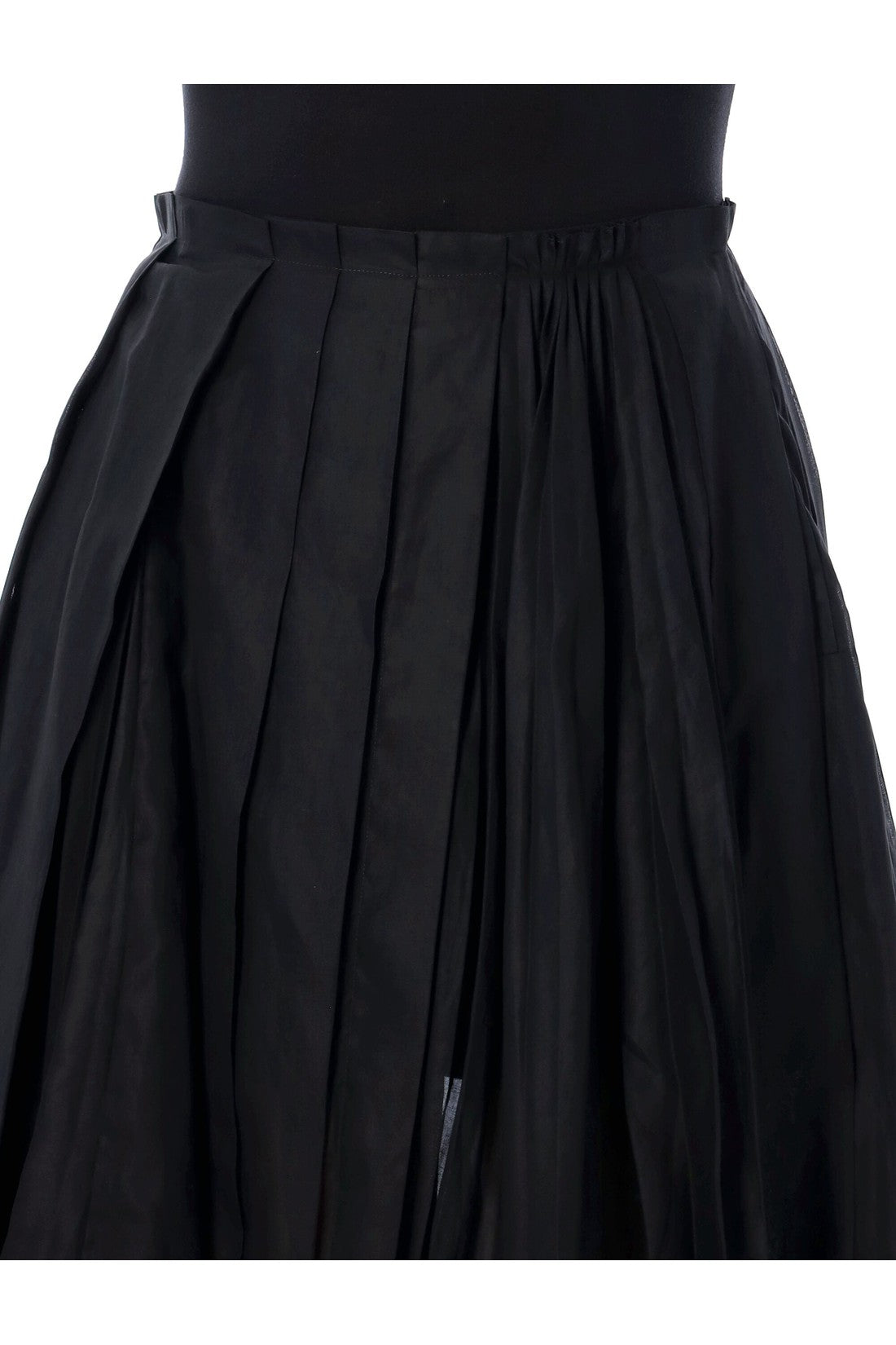 JIL SANDER-OUTLET-SALE-Organdy midi skirt-ARCHIVIST