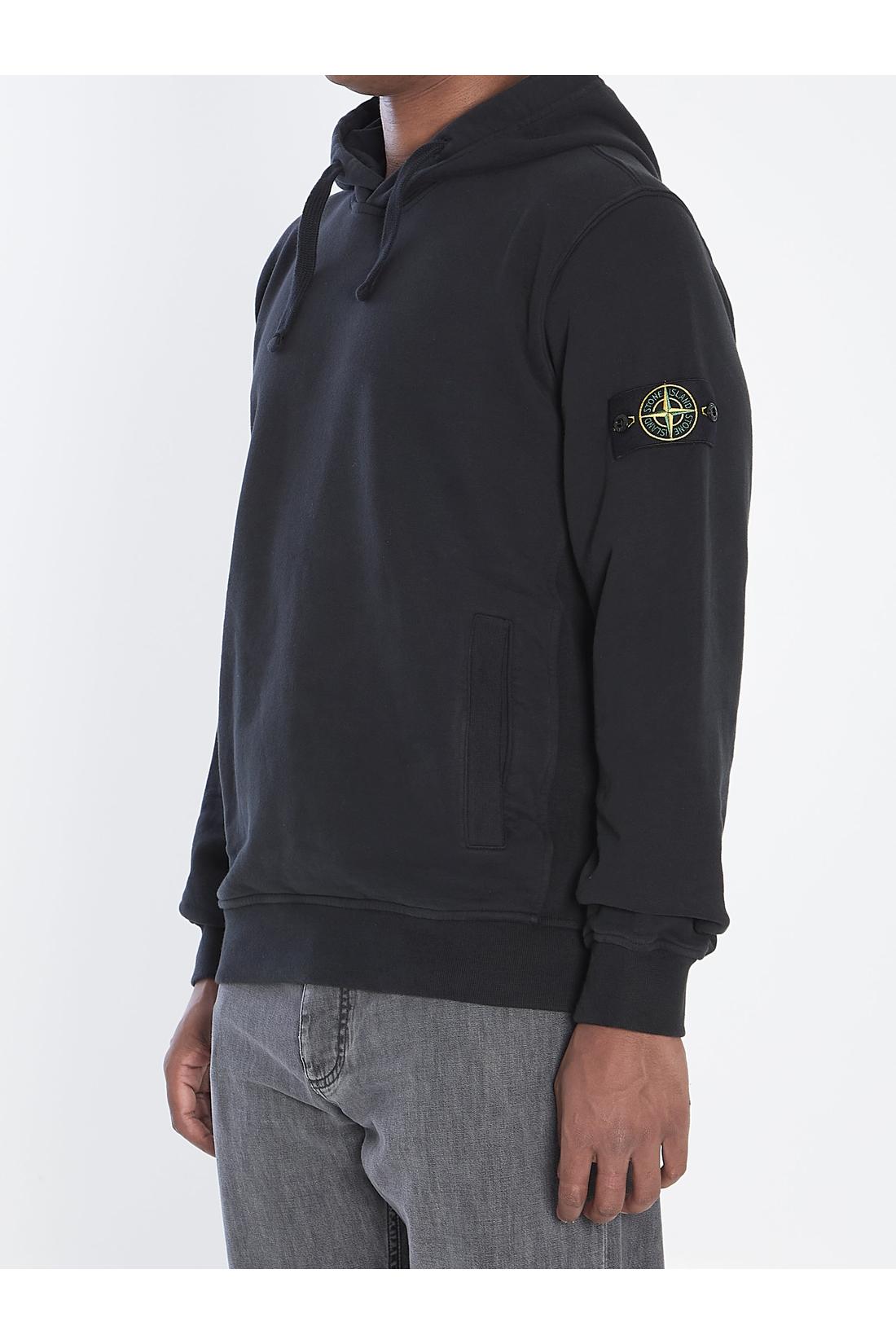 Stone Island-OUTLET-SALE-Organic cotton hooded sweatshirt-ARCHIVIST