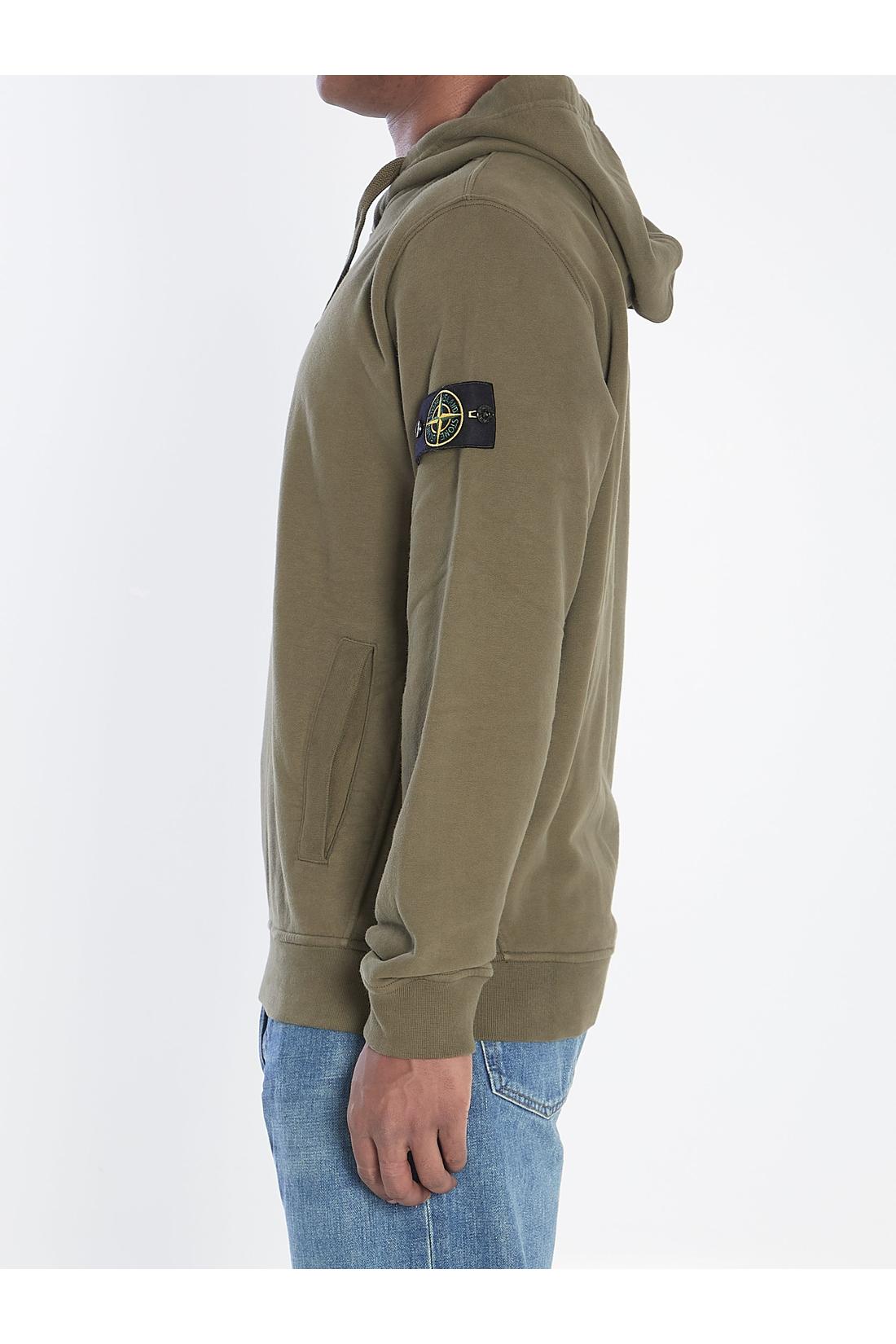 Stone Island-OUTLET-SALE-Organic cotton hooded sweatshirt-ARCHIVIST